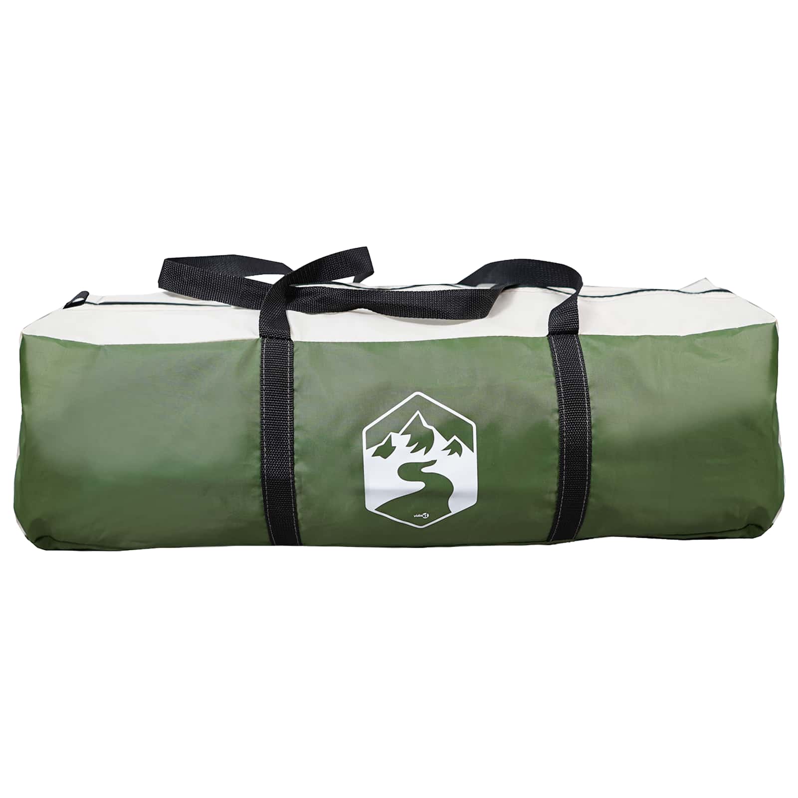 Családi sátor zöld 487 x 340 x 216 cm poliészter és acél
