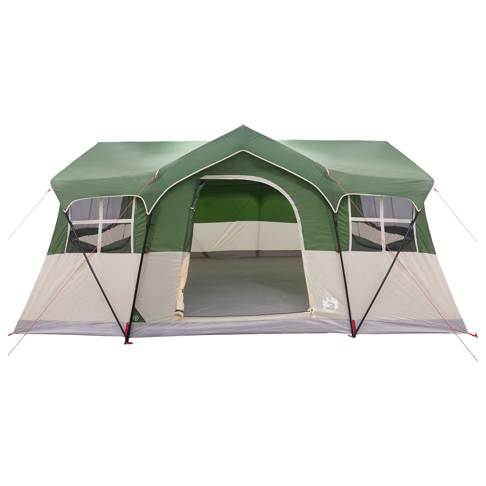 Családi sátor zöld 487 x 340 x 216 cm poliészter és acél