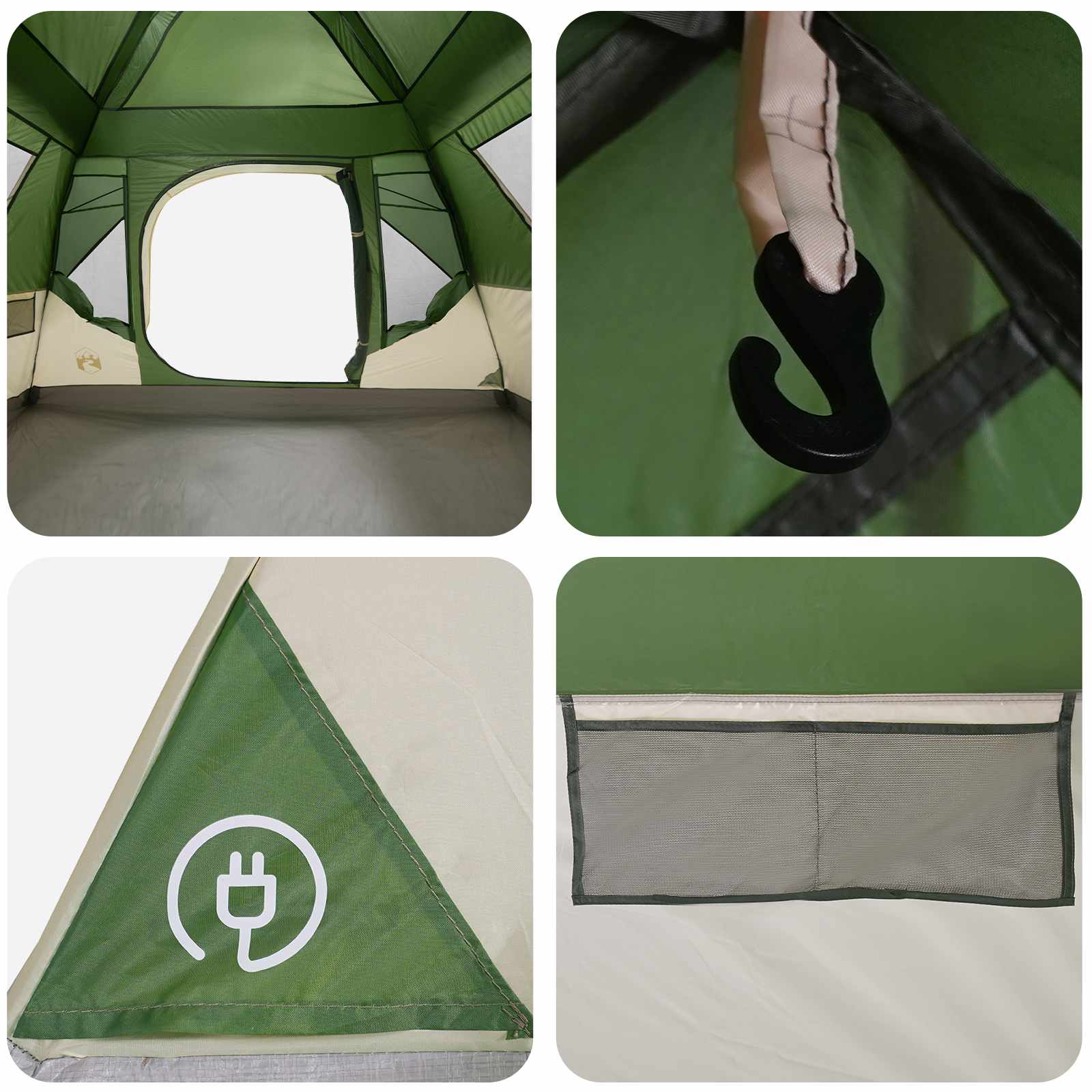 Azonnali sátor zöld 305 x 275 x 190 cm poliészter és acél