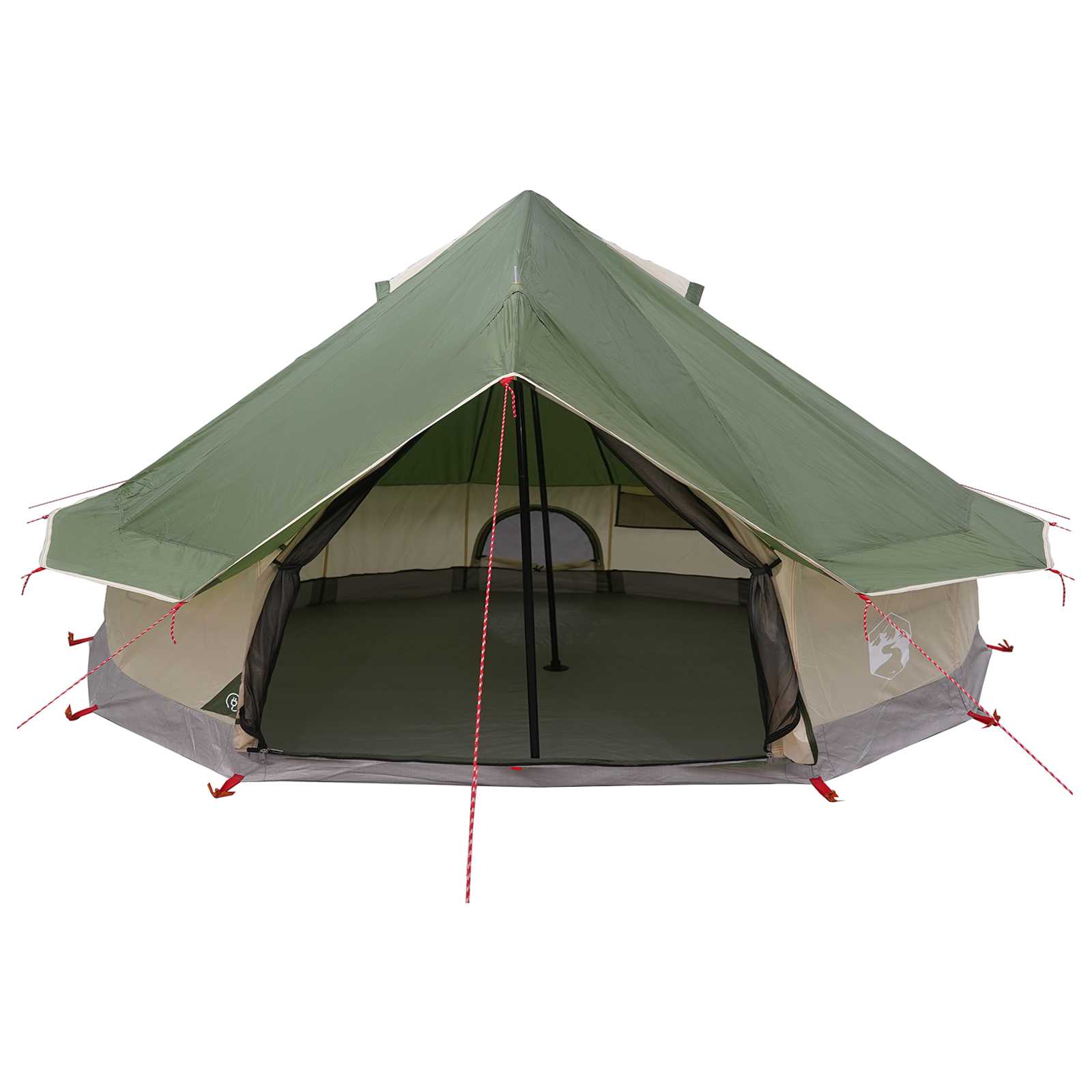 Tipi sátor tetővel zöld 700 x 700 x 395 cm poliészter és acél