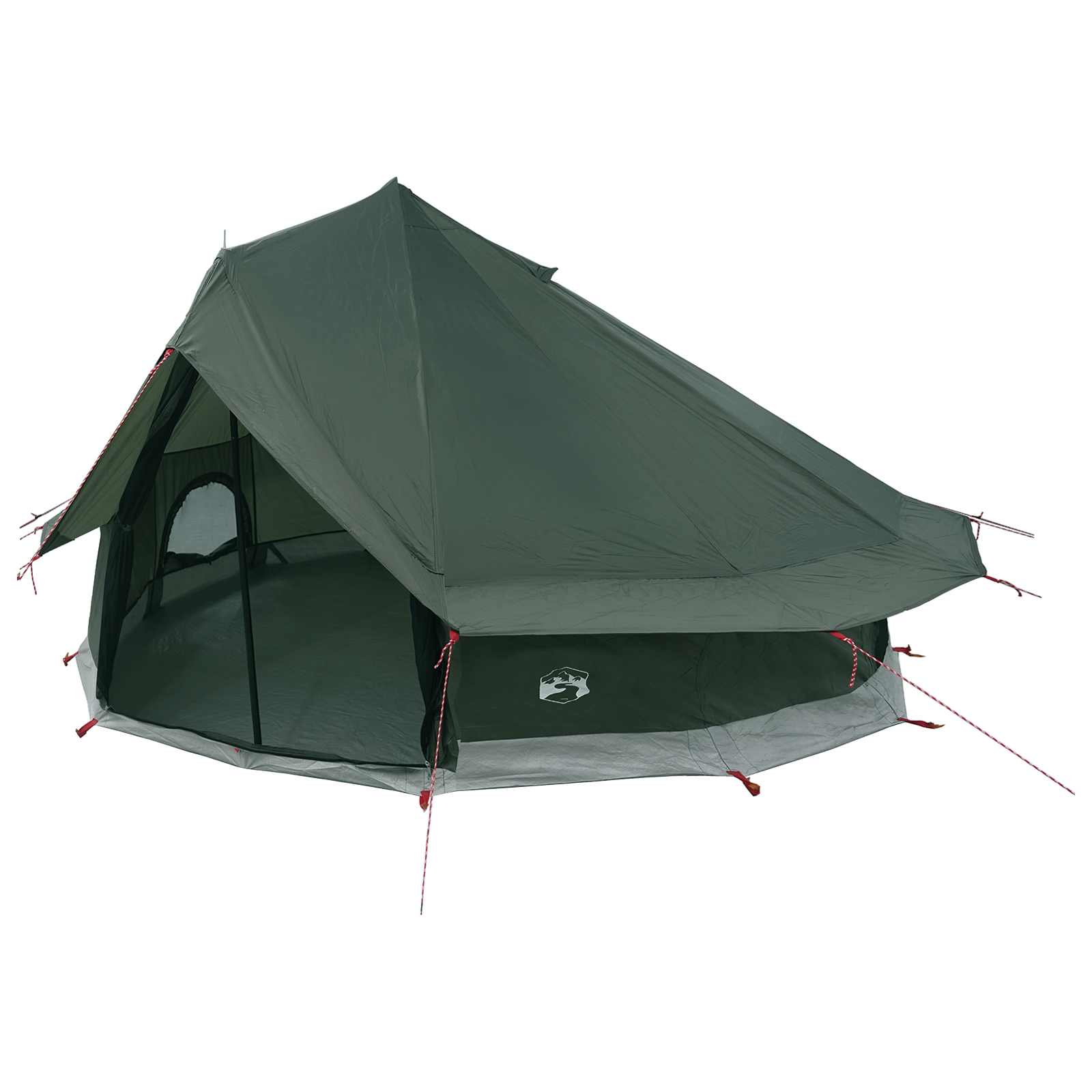 Tipi sátor katonai zöld 700 x 700 x 395 cm poliészter és acél