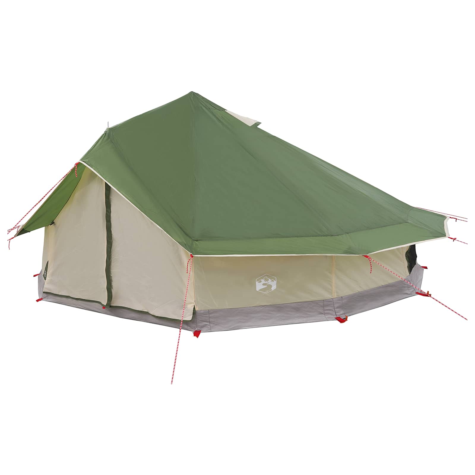 Tipi sátor tetővel zöld 800 x 800 x 430 cm poliészter és acél