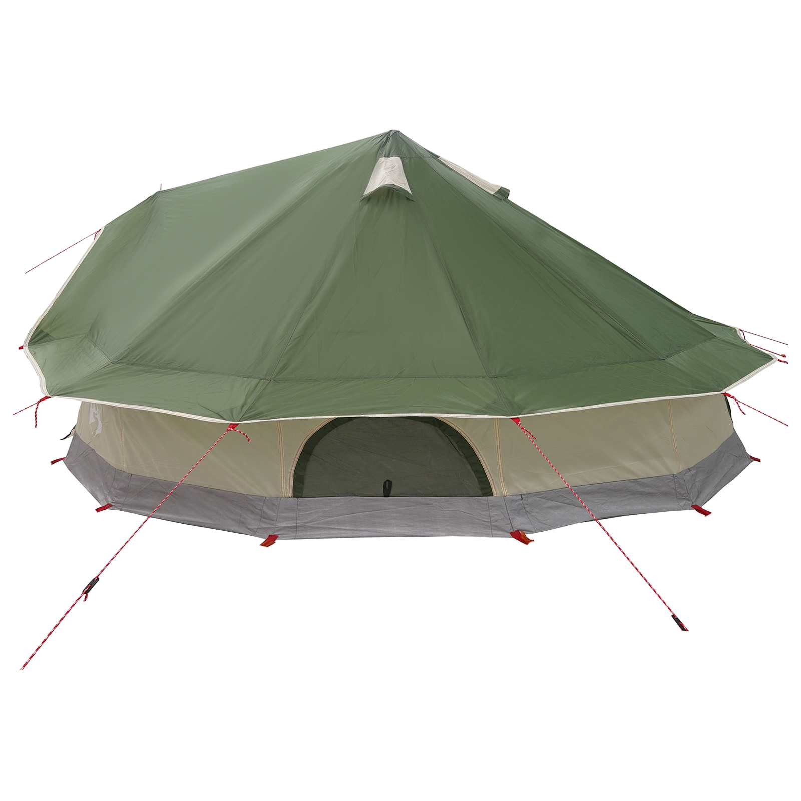 Tipi sátor tetővel zöld 800 x 800 x 430 cm poliészter és acél