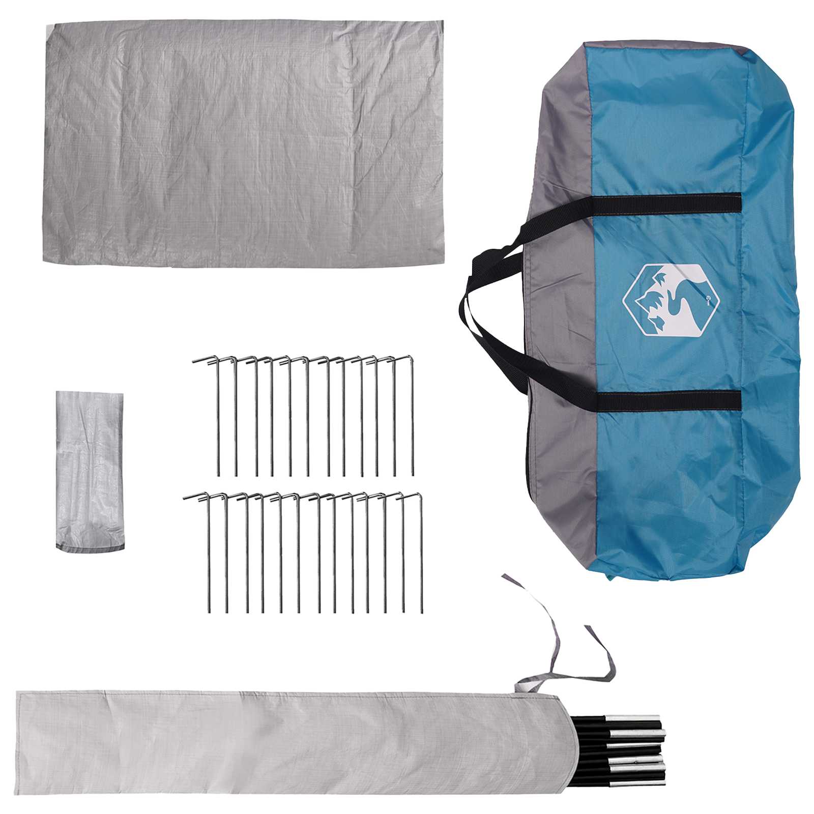 Tipi sátor tetővel kék 800 x 800 x 430 cm poliészter és acél