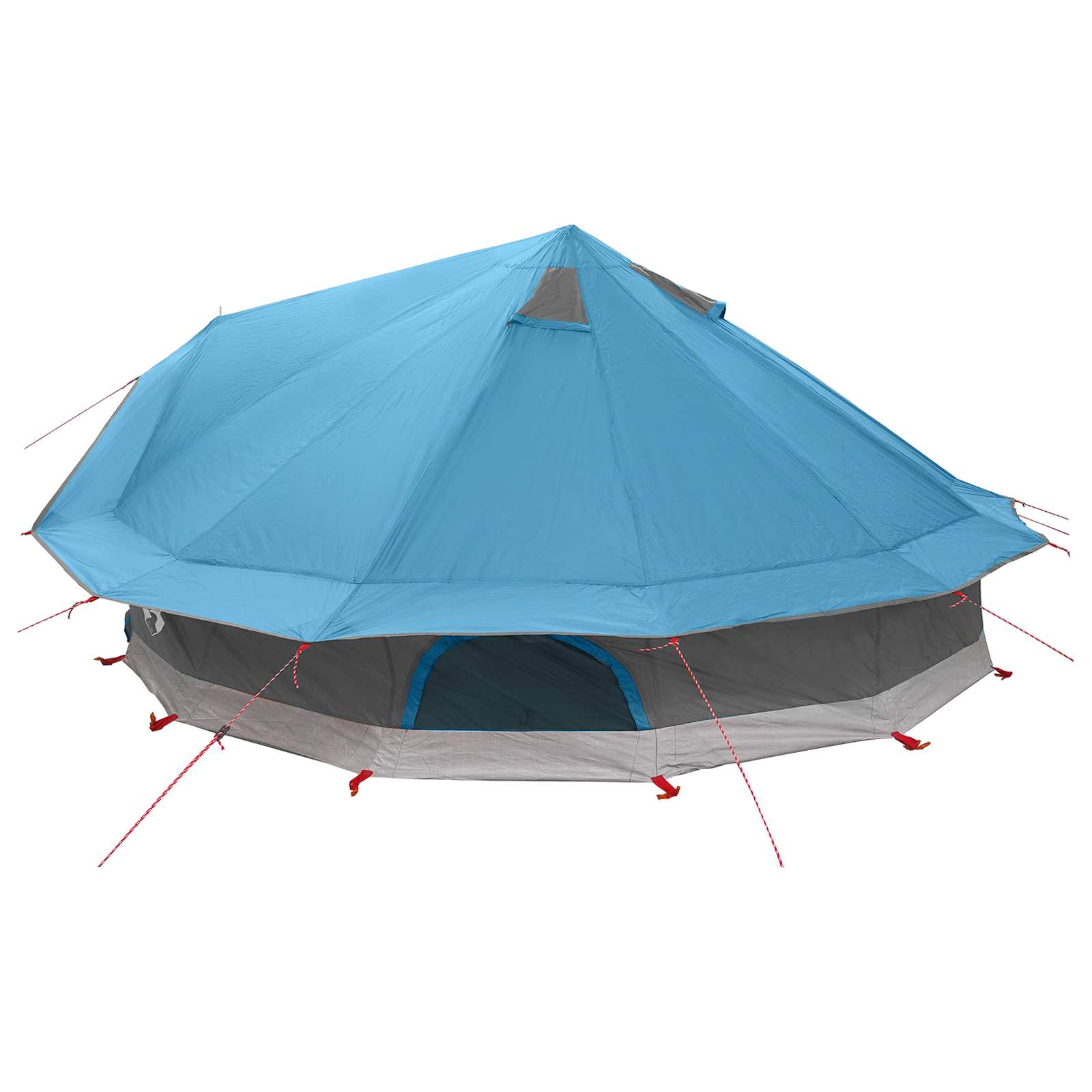 Tipi sátor tetővel kék 800 x 800 x 430 cm poliészter és acél