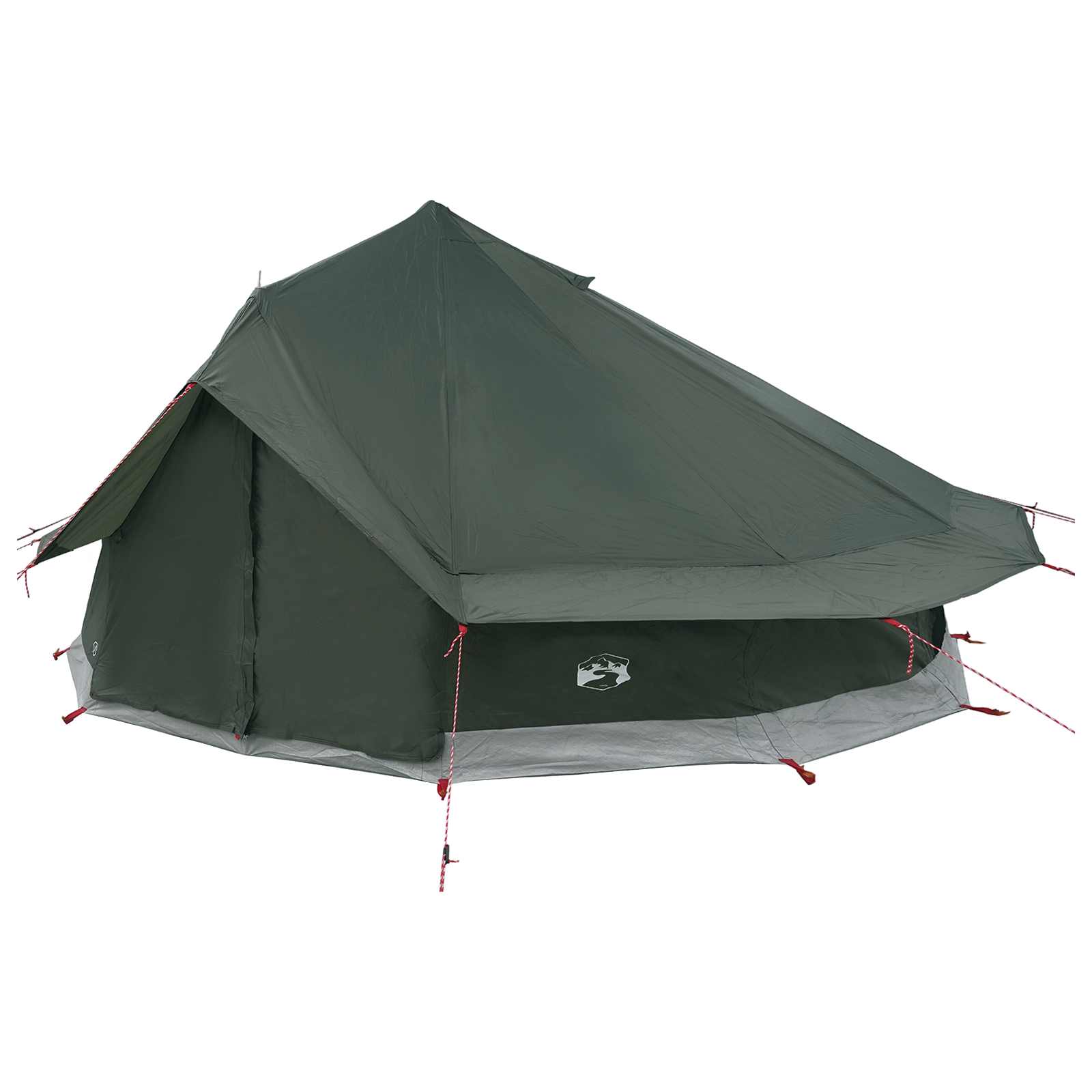 Tipi sátor katonai zöld 800 x 800 x 430 cm poliészter és acél