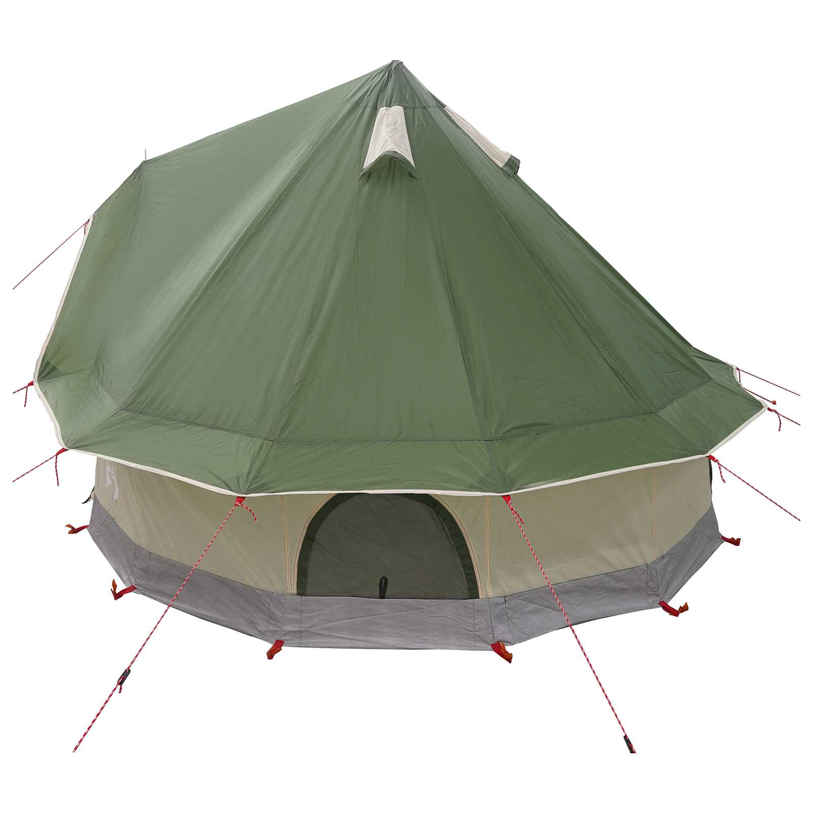 Tipi sátor tetővel zöld 250 x 250 cm poliészter és acél
