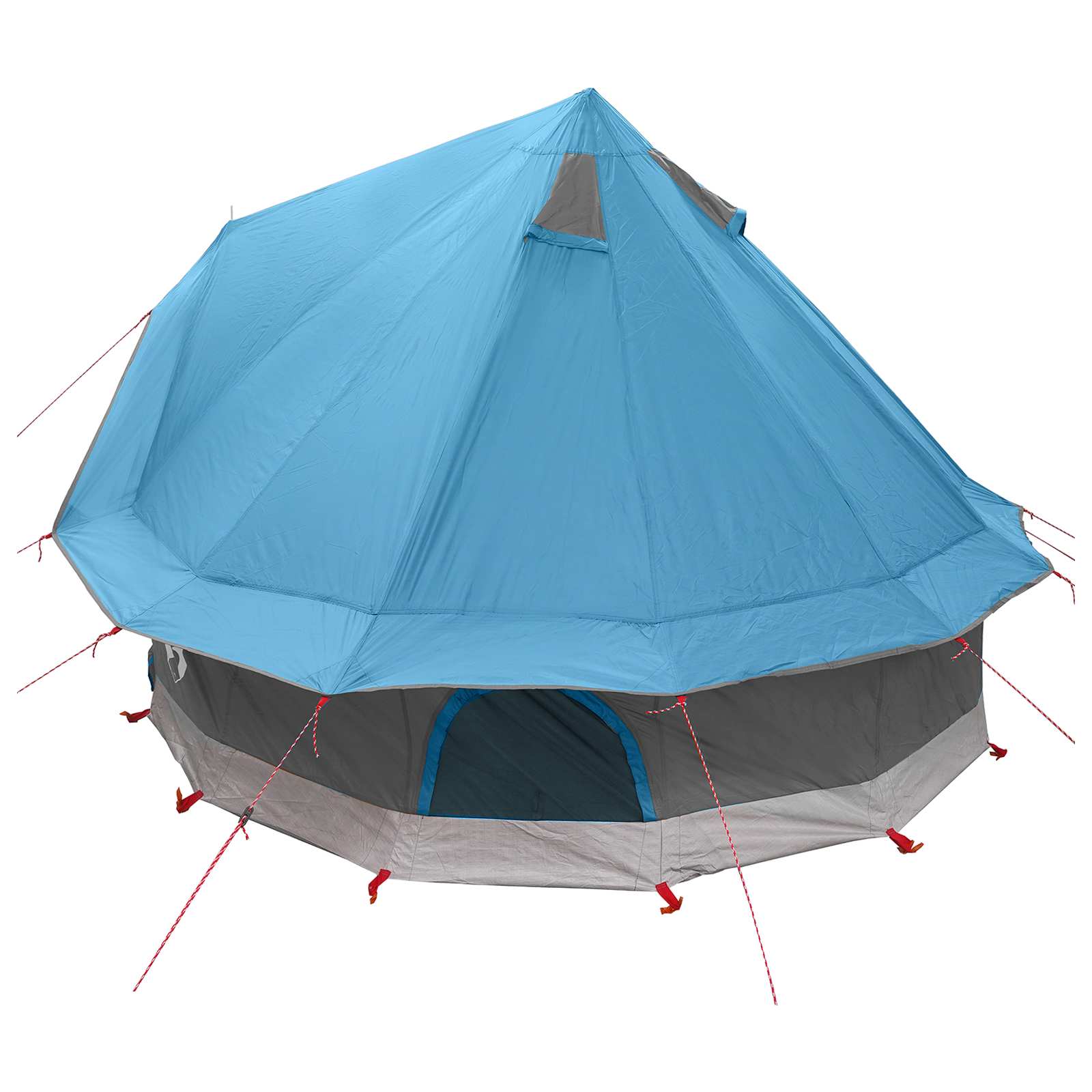 Tipi sátor tetővel kék 250 x 250 cm poliészter és acél