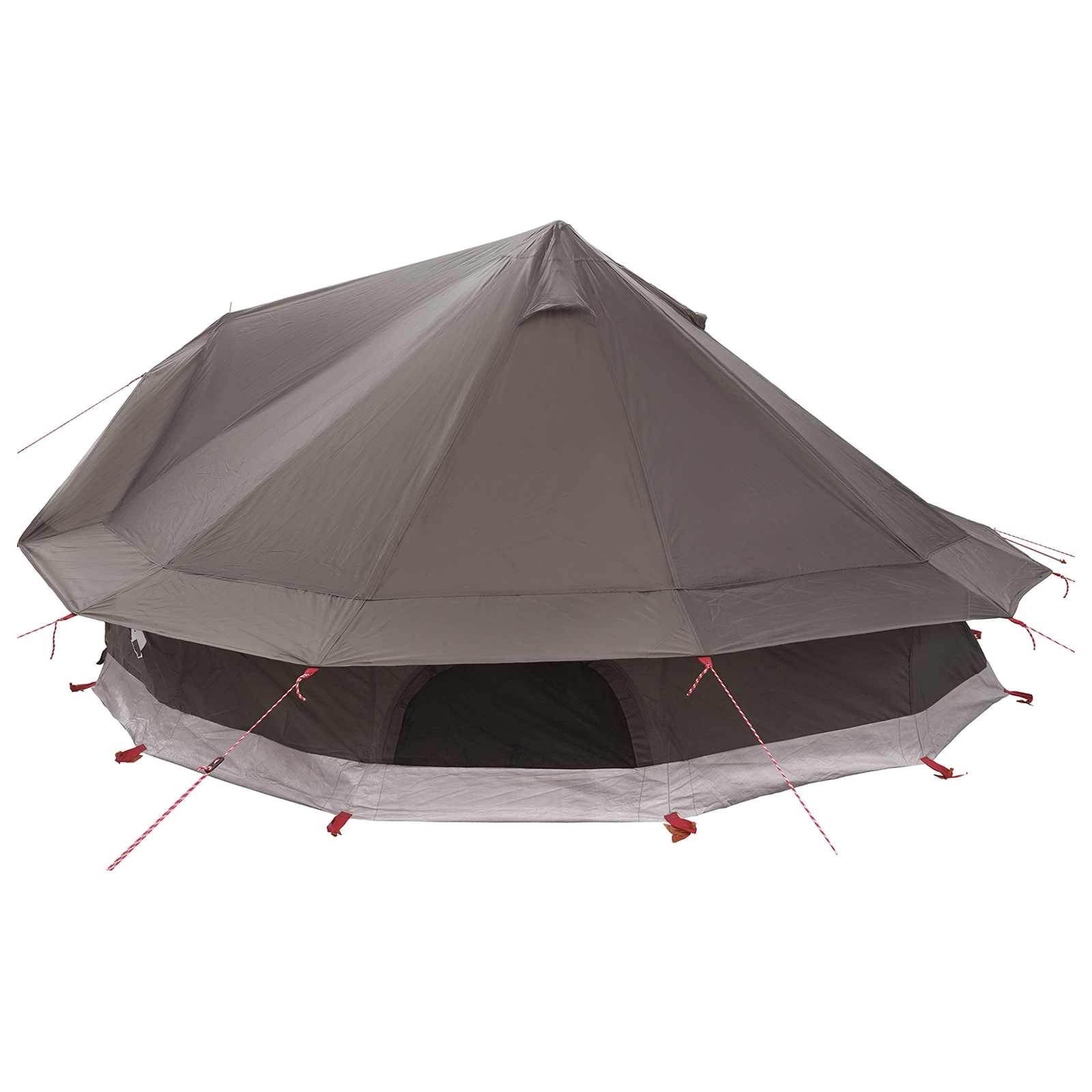 Tipi sátor barna szürke 800 x 800 x 430 cm poliészter és acél