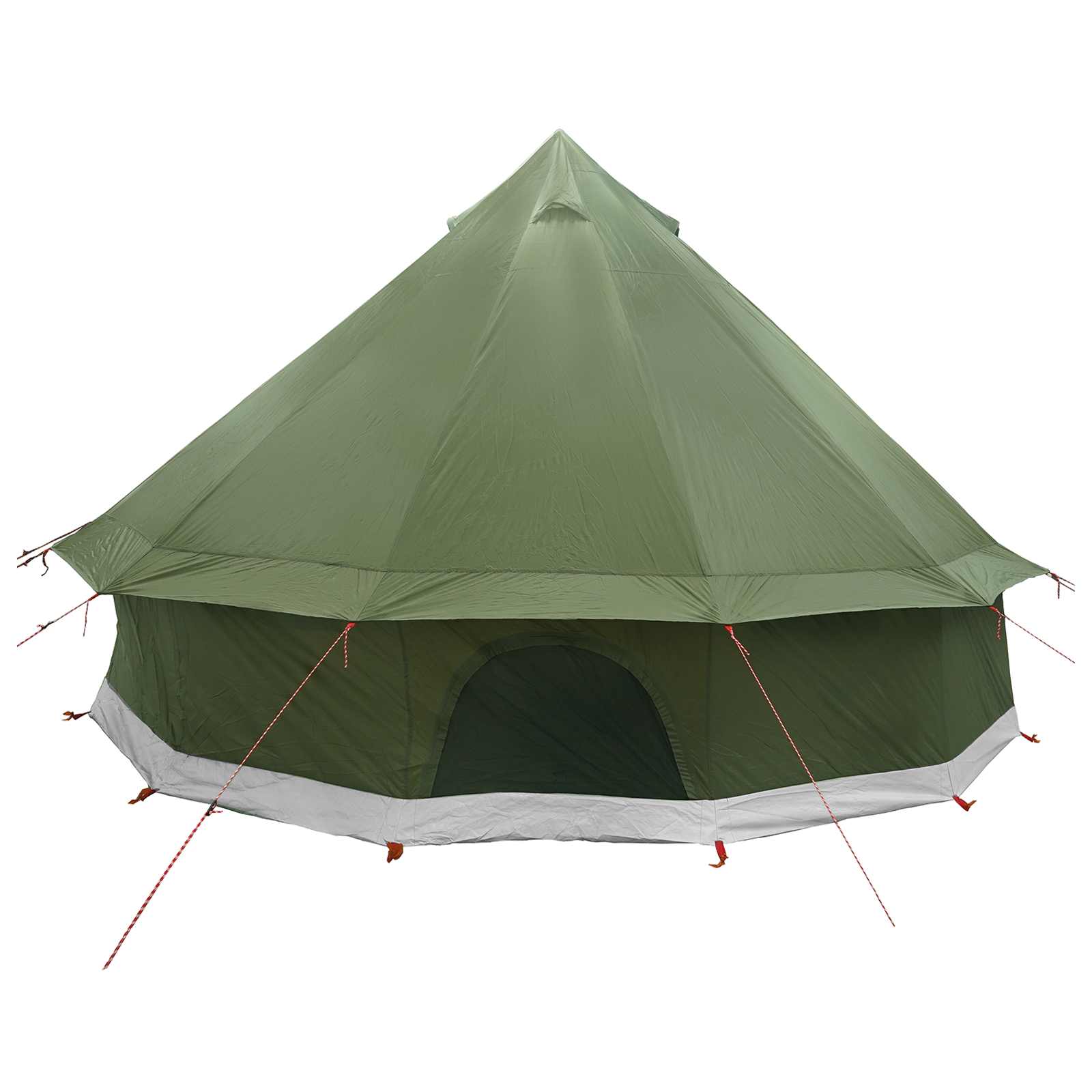 Tipi sátor olajzöld 300 x 300 x 200 cm poliészter és acél
