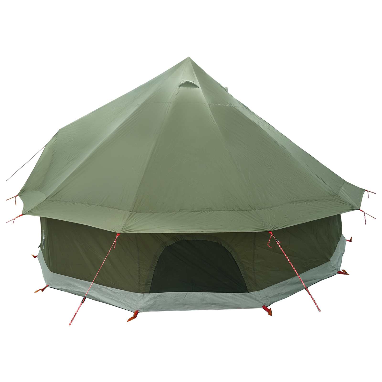 Tipi sátor olajzöld 300 x 300 x 200 cm poliészter és acél
