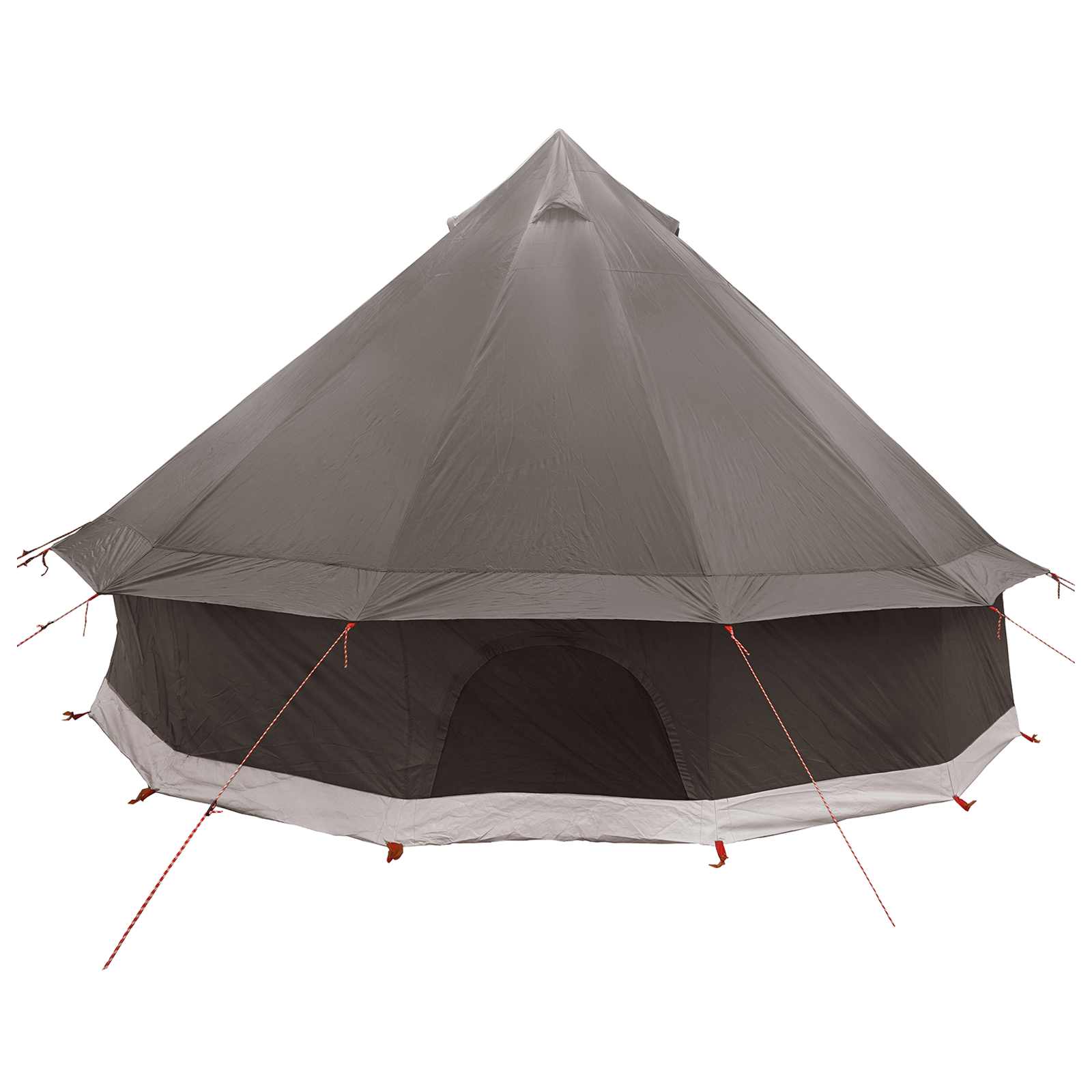 Tipi sátor barna szürke 300 x 300 x 200 cm poliészter és acél