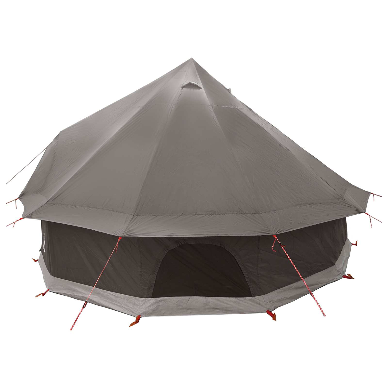 Tipi sátor barna szürke 300 x 300 x 200 cm poliészter és acél