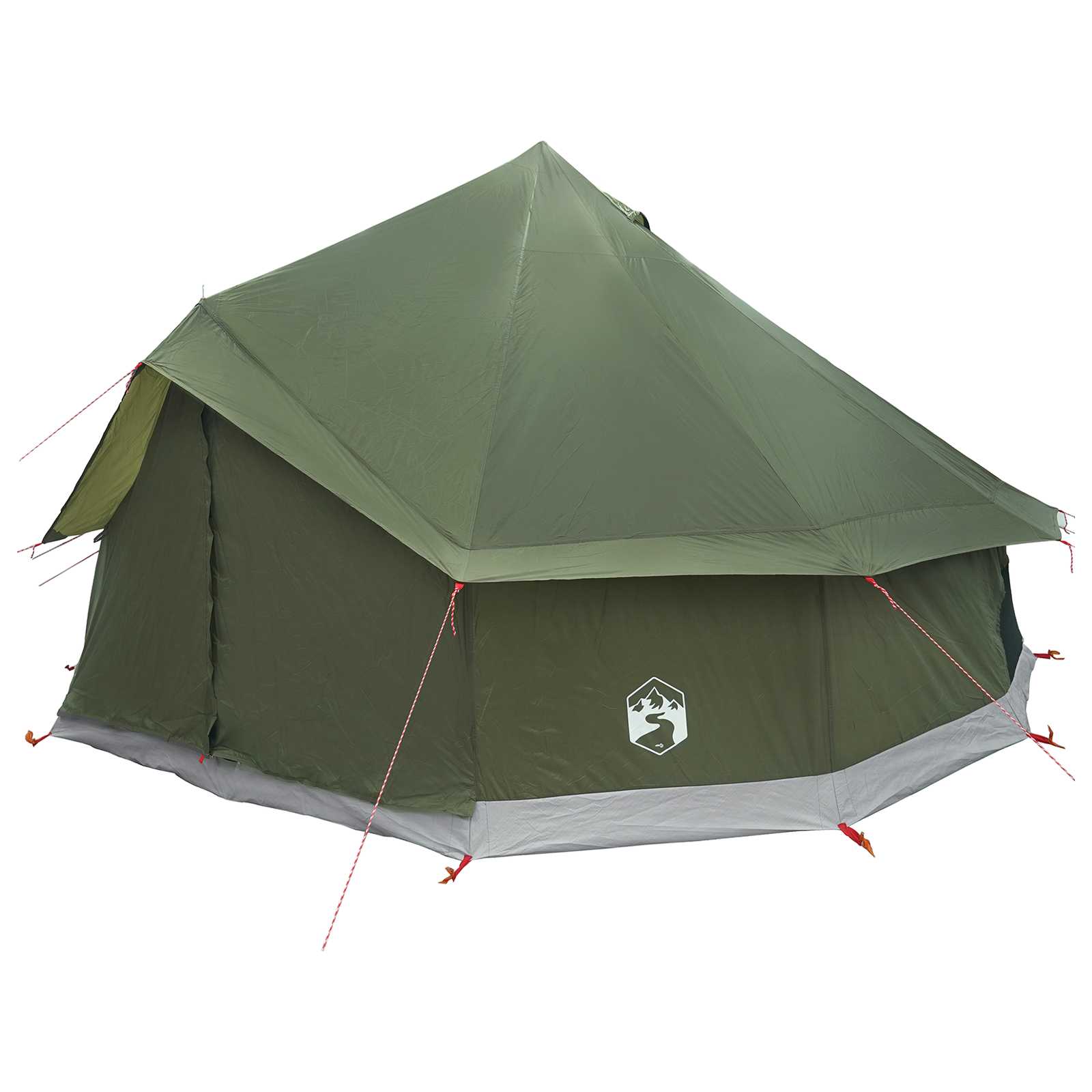 Tipi sátor olajzöld 400 x 400 x 250 cm poliészter és acél