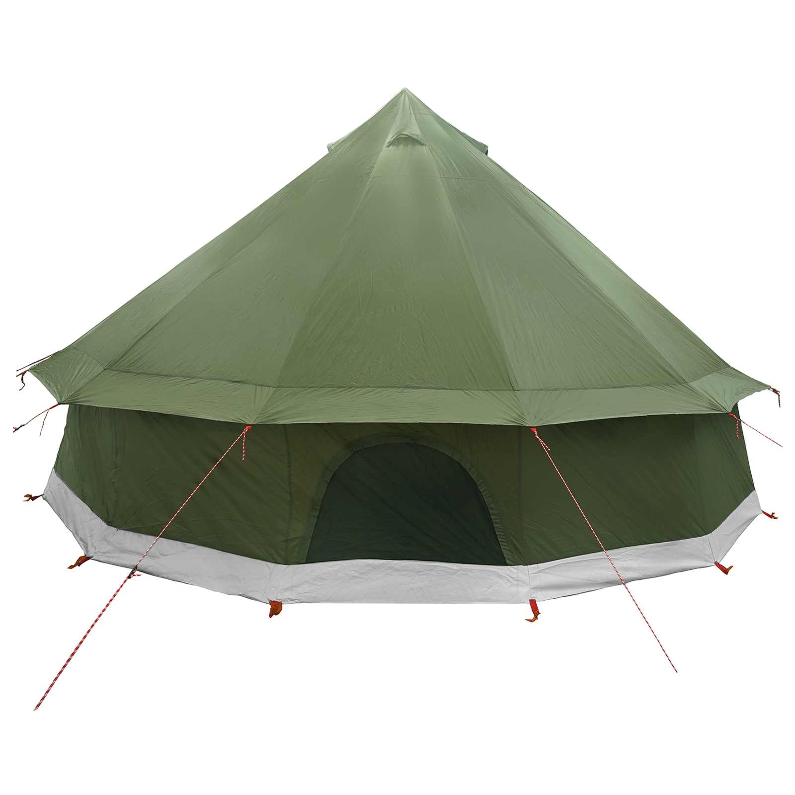 Tipi sátor olajzöld 400 x 400 x 250 cm poliészter és acél