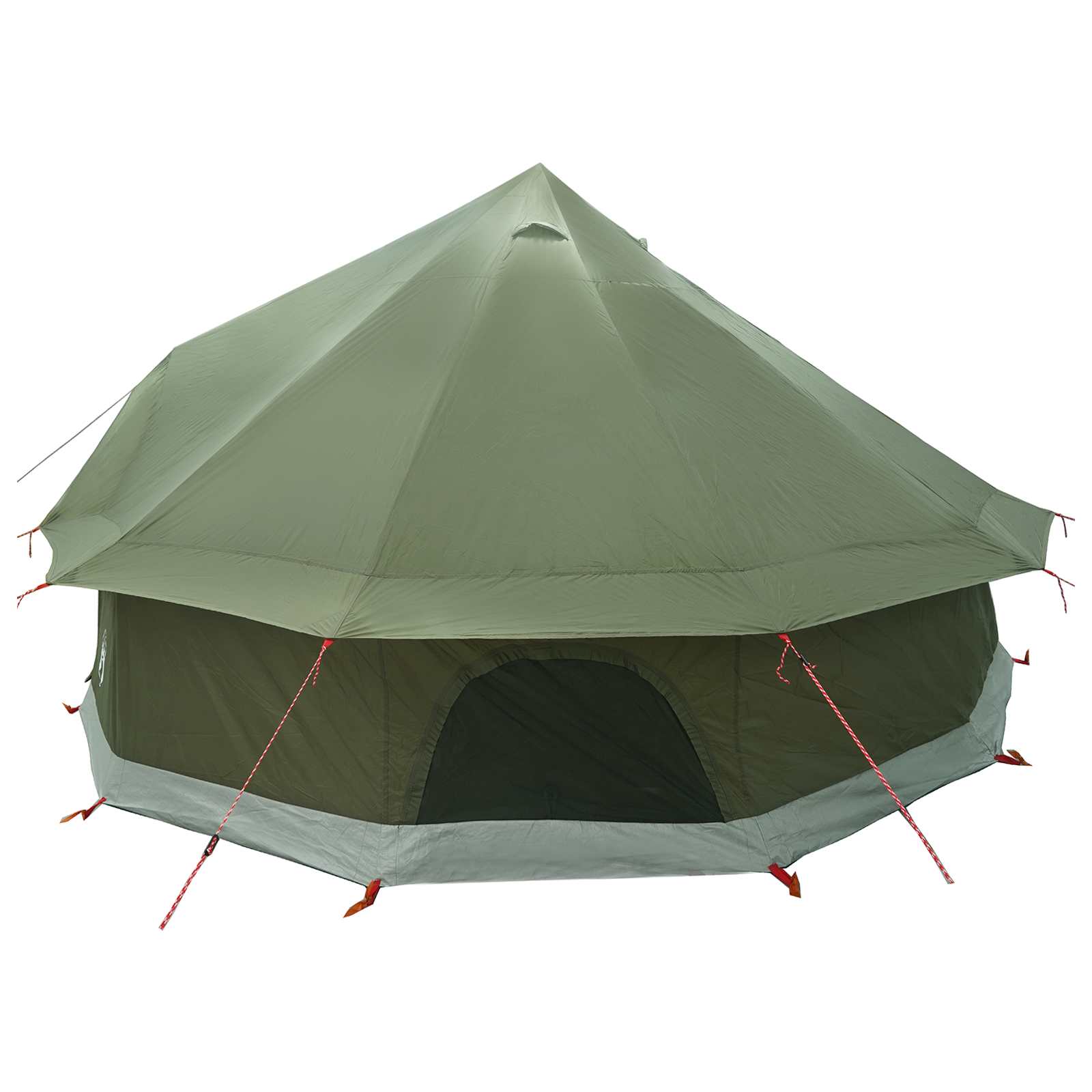 Tipi sátor olajzöld 400 x 400 x 250 cm poliészter és acél