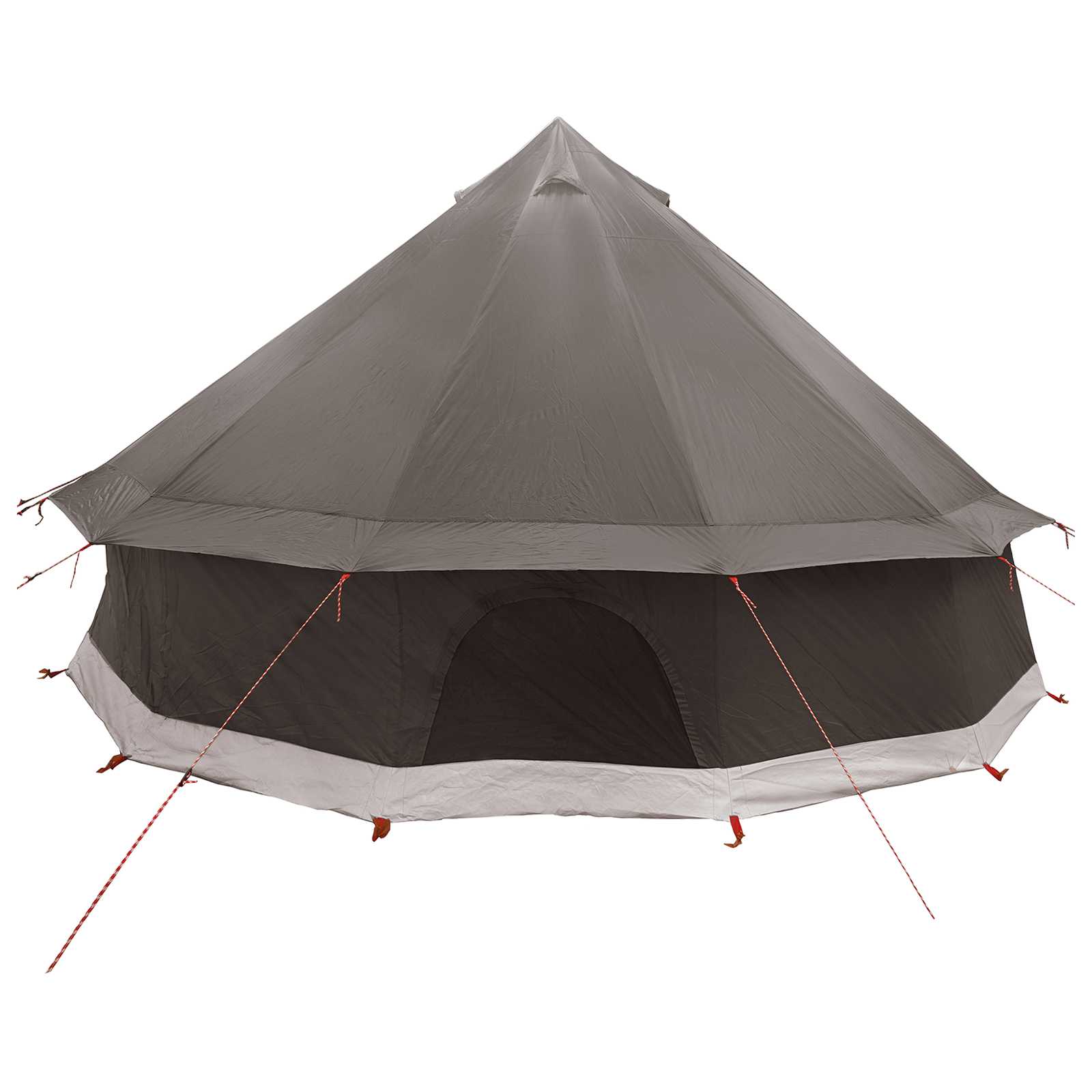 Tipi sátor barna szürke 400 x 400 x 250 cm poliészter és acél