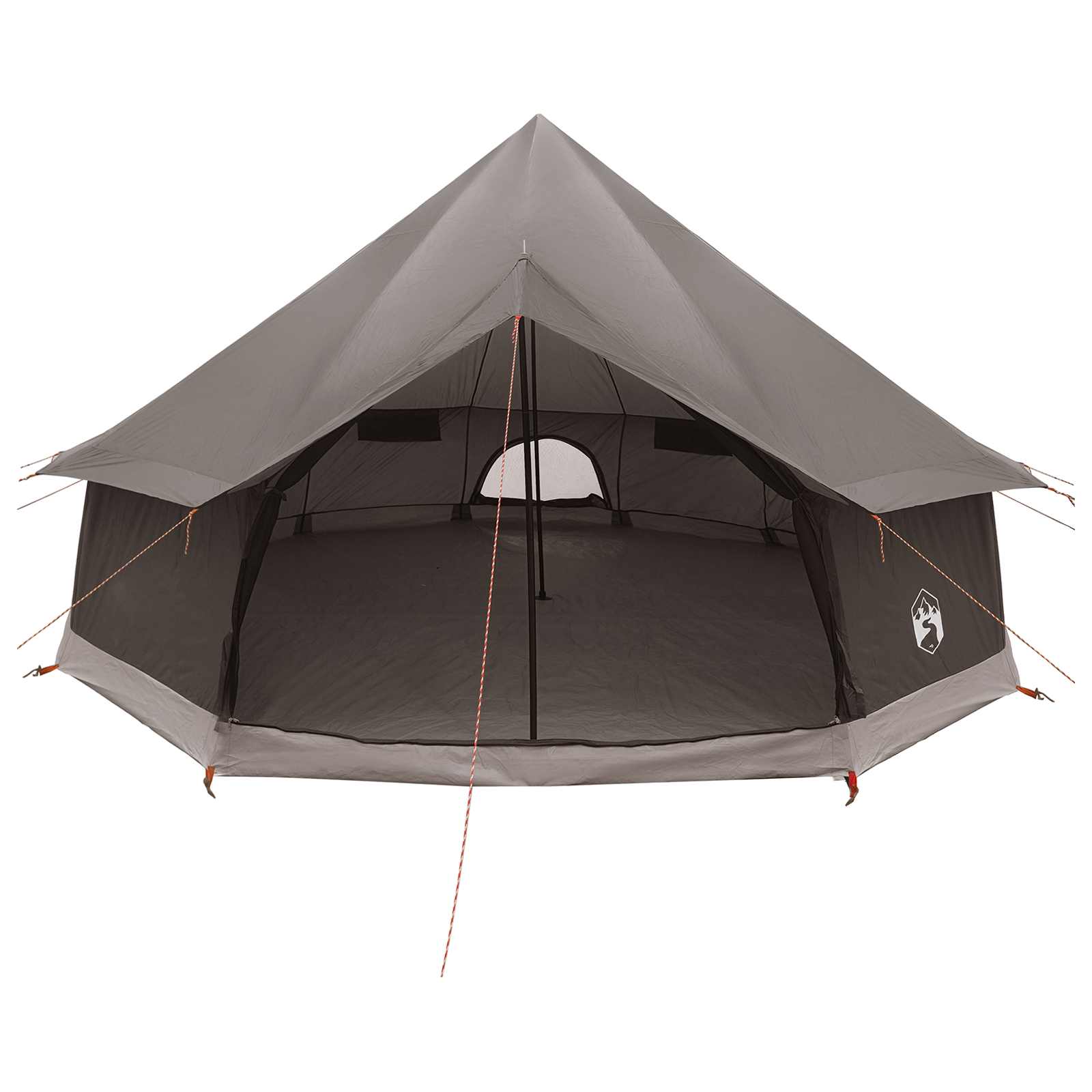Tipi sátor barna szürke 400 x 400 x 250 cm poliészter és acél