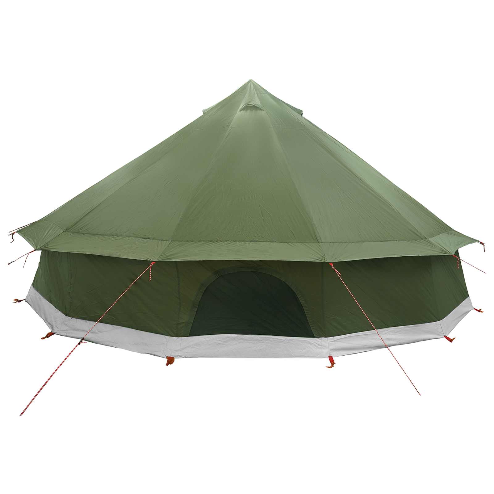 Tipi sátor olajzöld 600 x 600 x 350 cm poliészter és acél