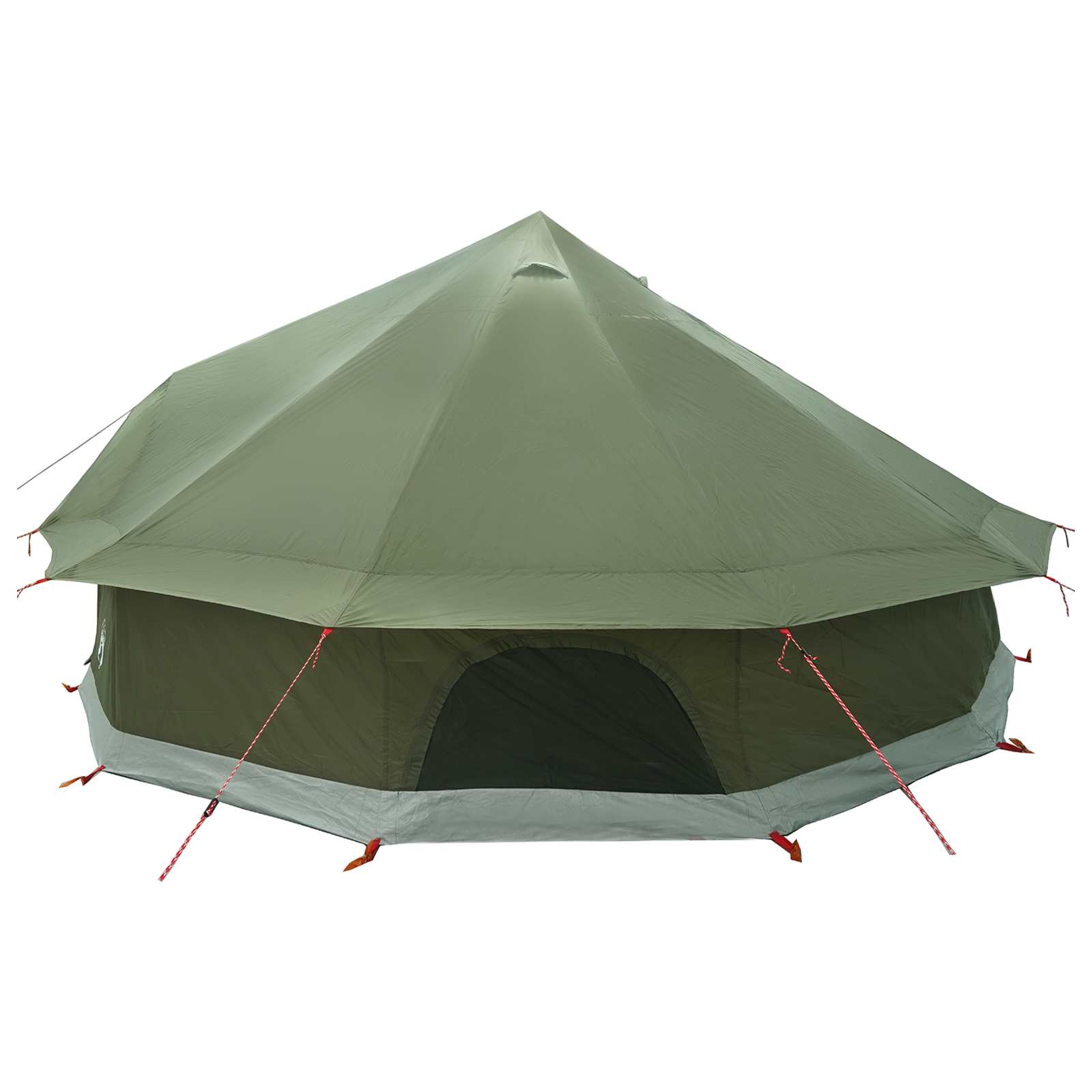 Tipi sátor olajzöld 600 x 600 x 350 cm poliészter és acél