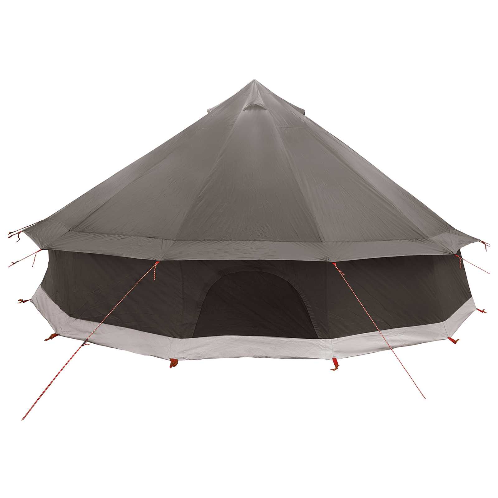 Tipi sátor barna szürke 600 x 600 x 350 cm poliészter és acél