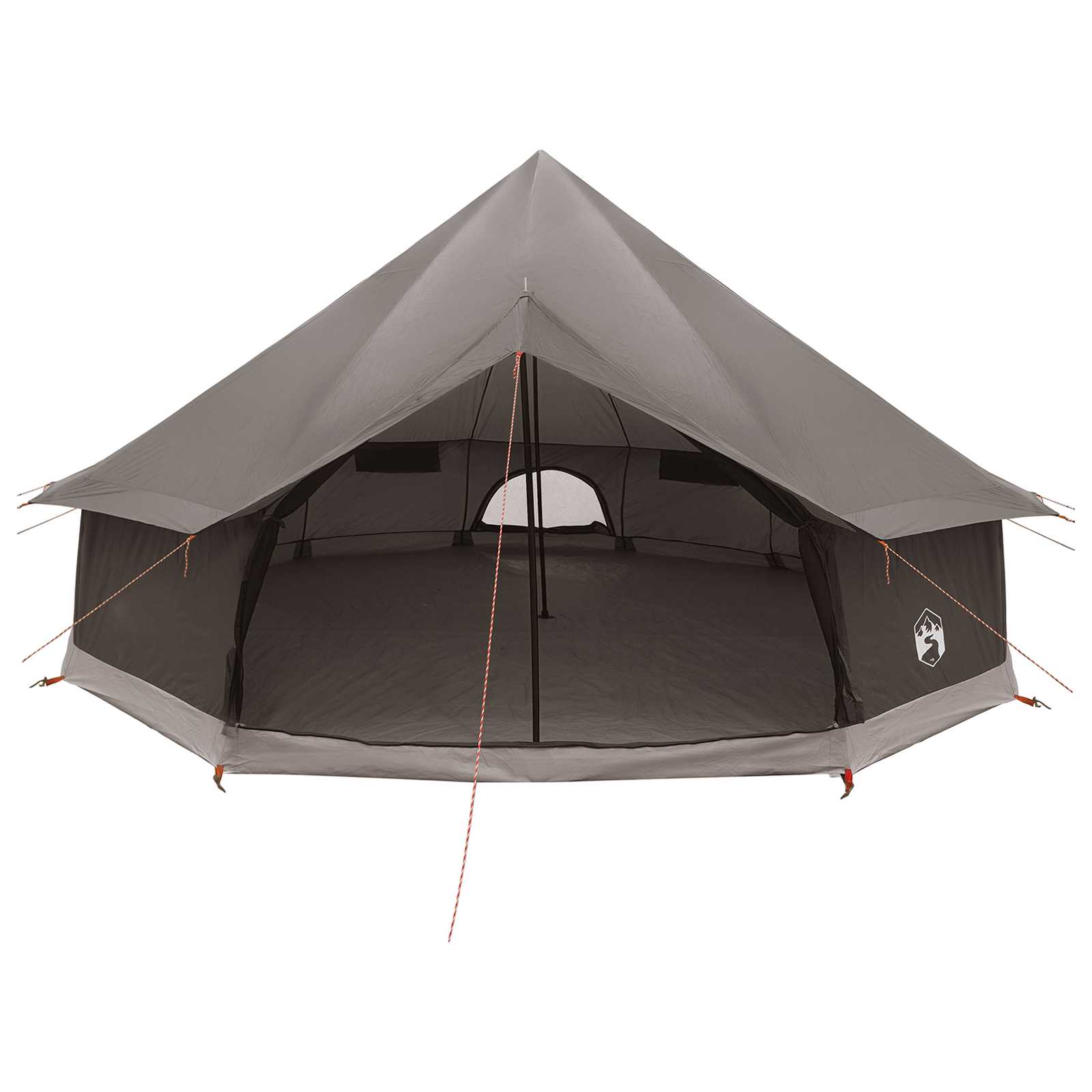 Tipi sátor barna szürke 600 x 600 x 350 cm poliészter és acél