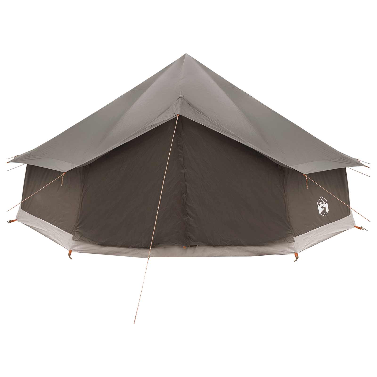 Tipi sátor barna szürke 600 x 600 x 350 cm poliészter és acél