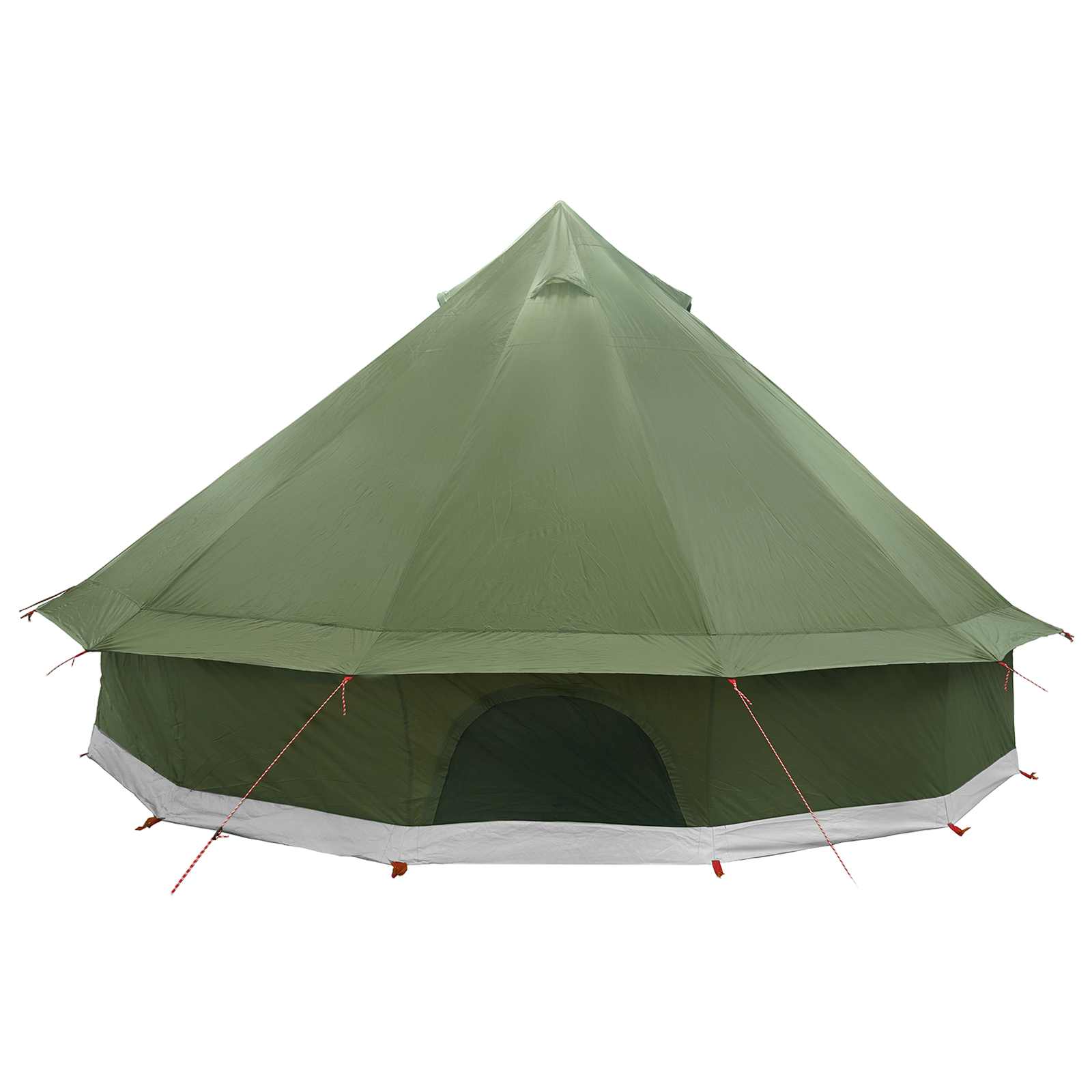 Tipi sátor olajzöld 500 x 500 x 300 cm poliészter és acél