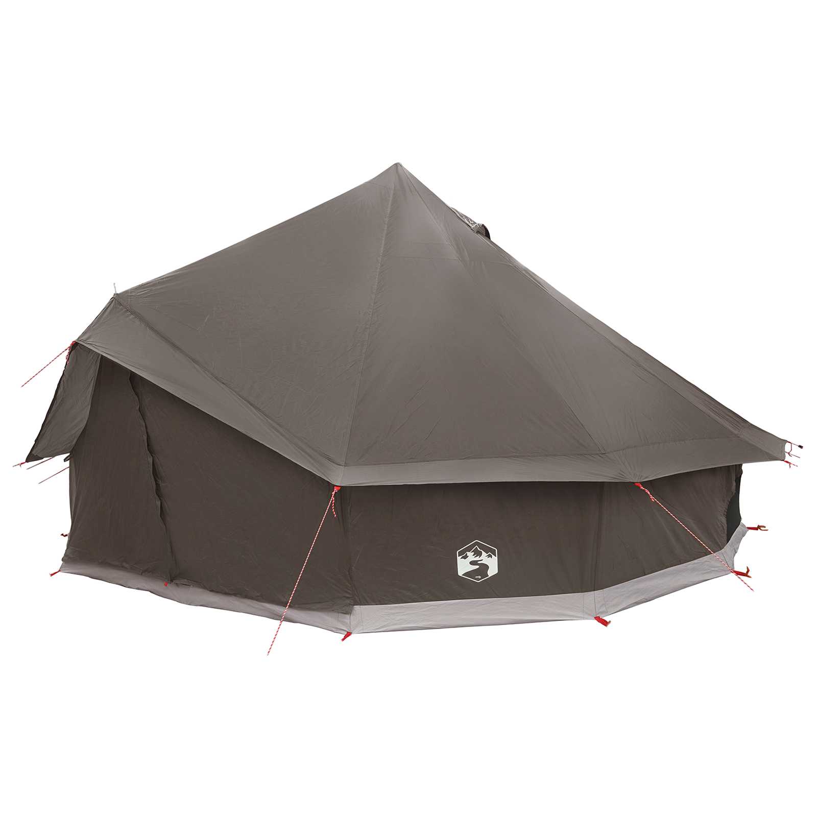 Tipi sátor barna szürke 500 x 500 x 300 cm poliészter és acél