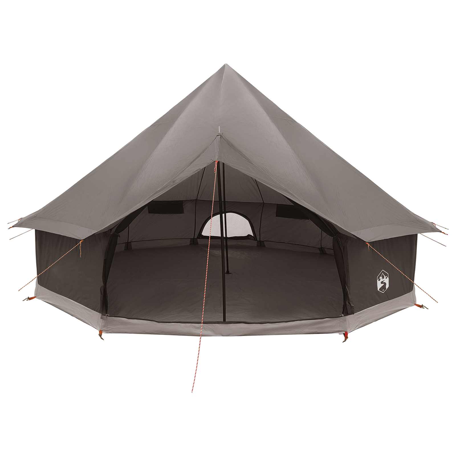 Tipi sátor barna szürke 500 x 500 x 300 cm poliészter és acél