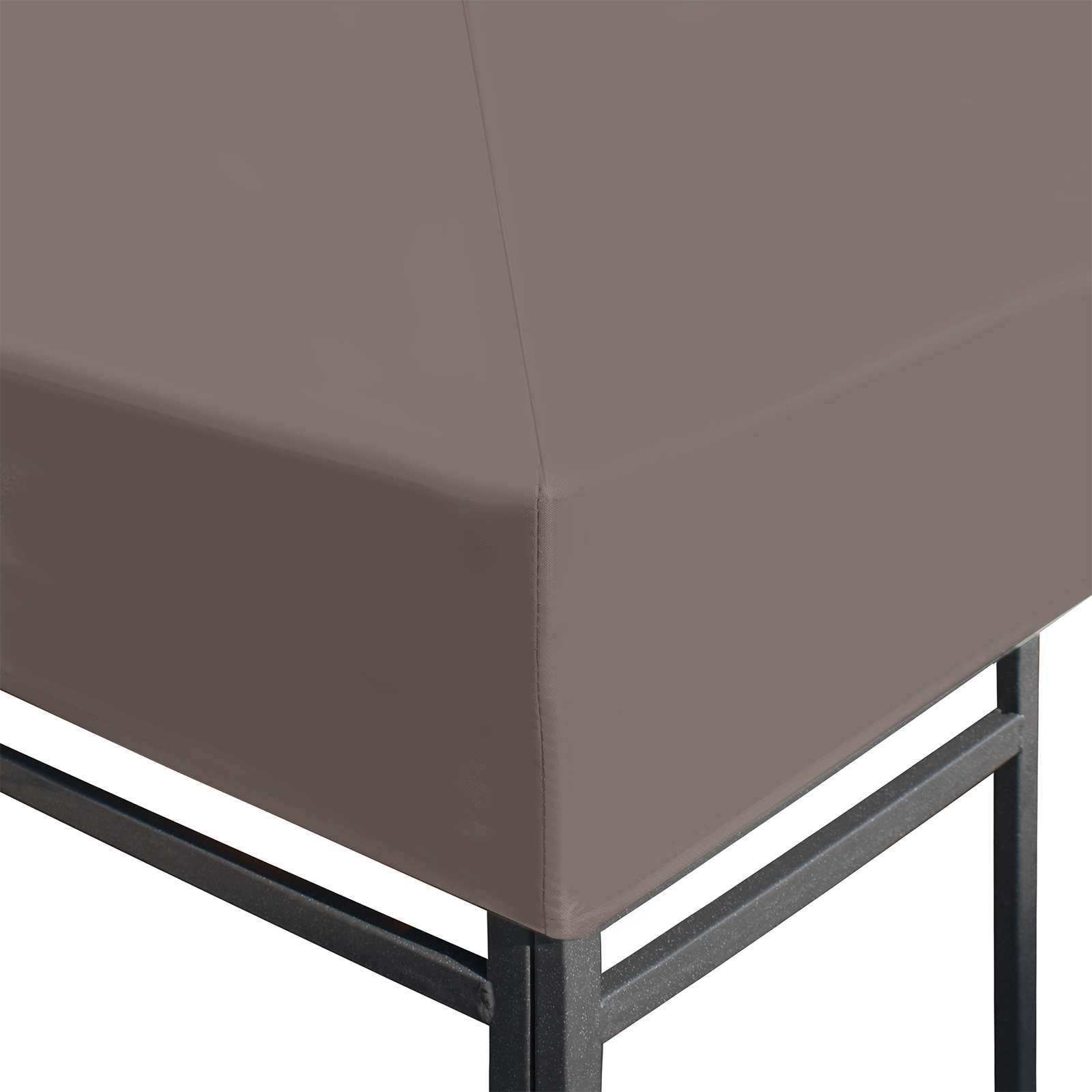 Sátras fedél tetővel tópszínű 300 x 300 cm poliészter és acél