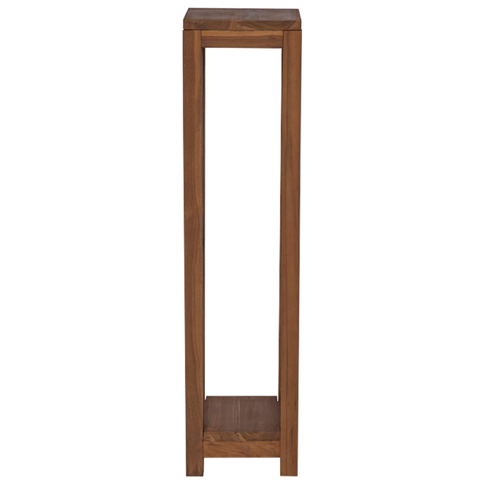 Növényállvány 2 db természetes 25 x 25 x 100 cm tömör teakfa