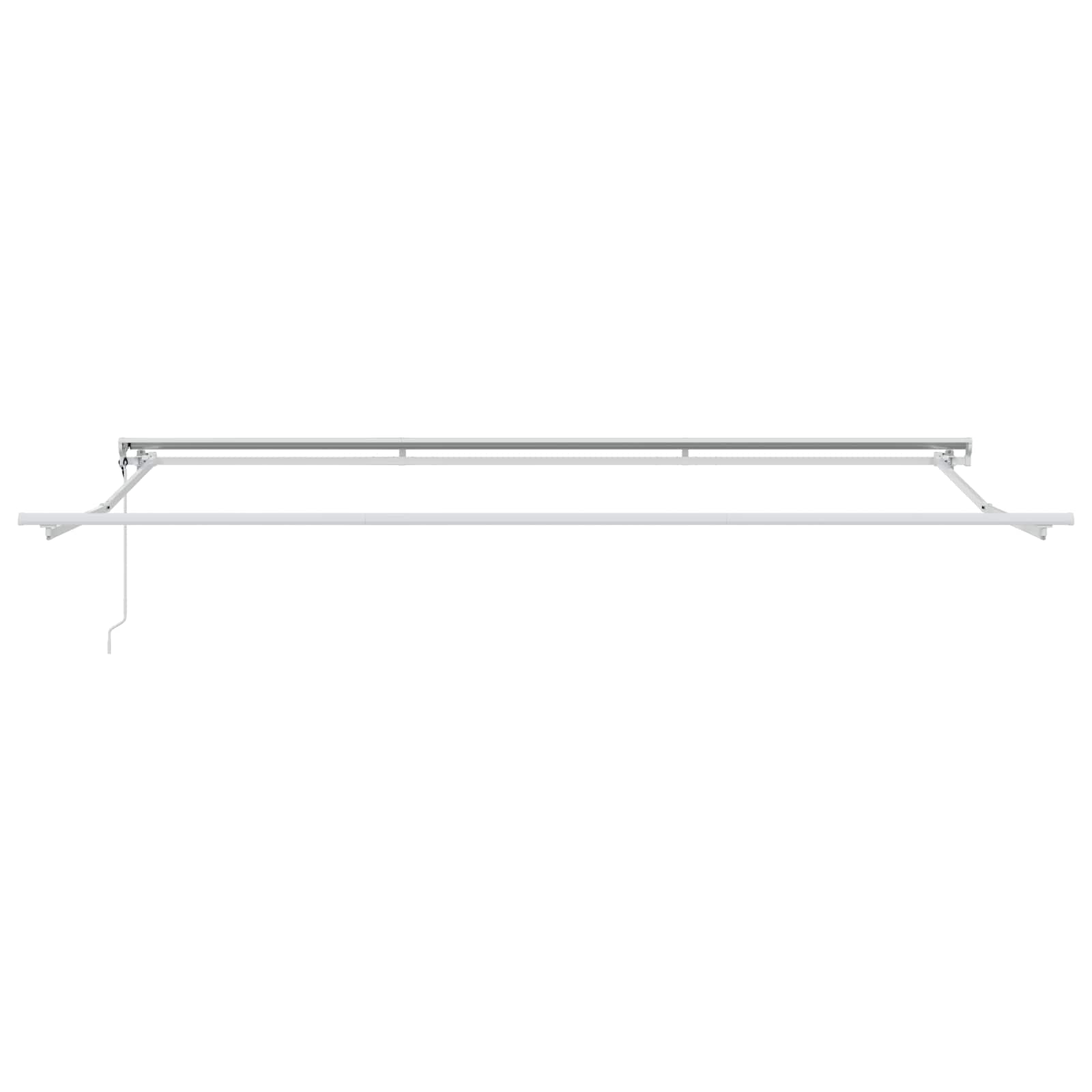 Elektromos kihúzható napernyő zöld és fehér 4 × 3,5 m