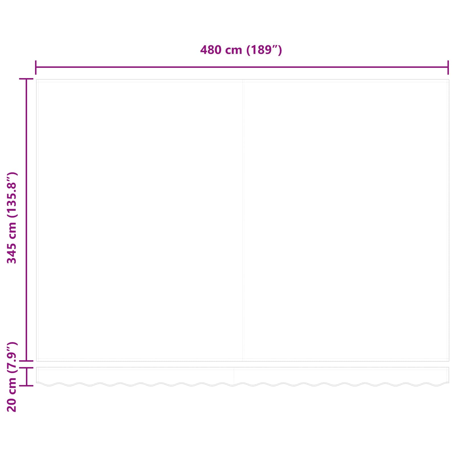 Elektromos kihúzható napernyő zöld és fehér 5 × 3,5 m