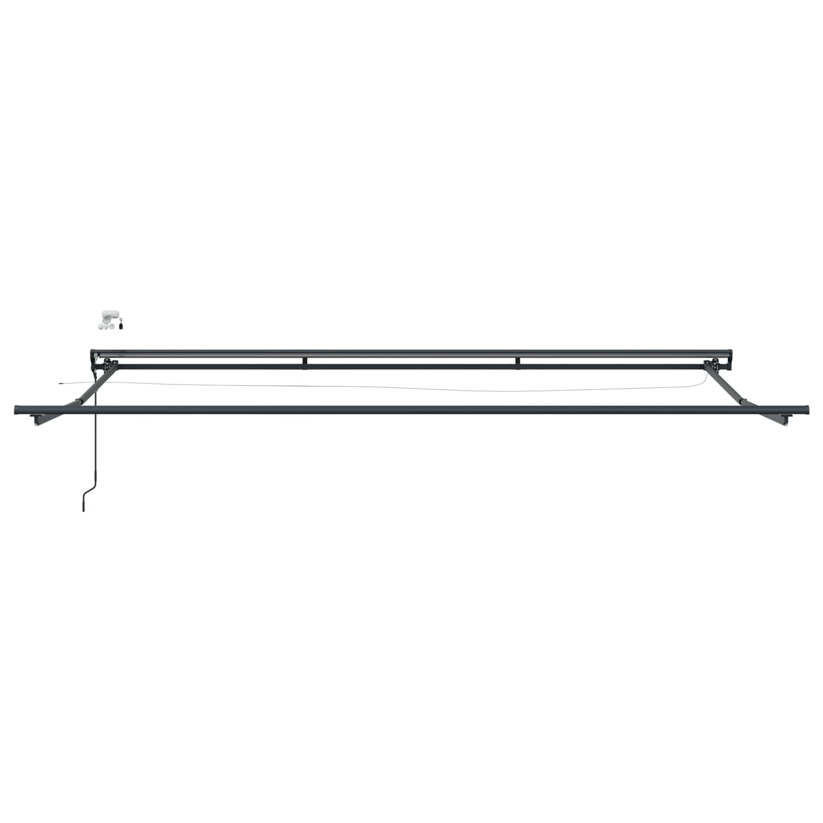 Elektromos kihúzható napernyő zöld, fehér, antracit 4 × 3,5 m