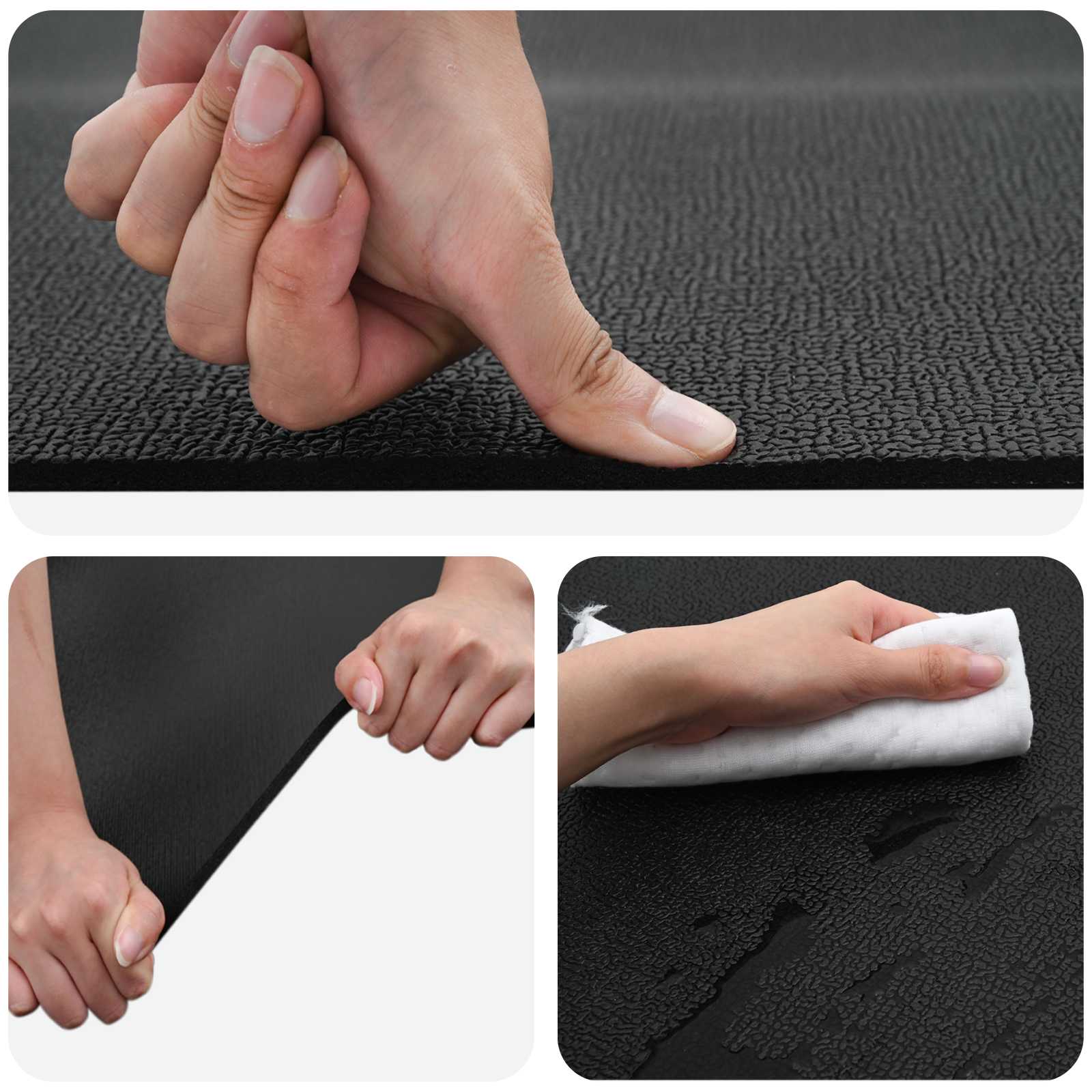 Sportvédő matrac fekete 243 x 152 x 0,6 cm pvc