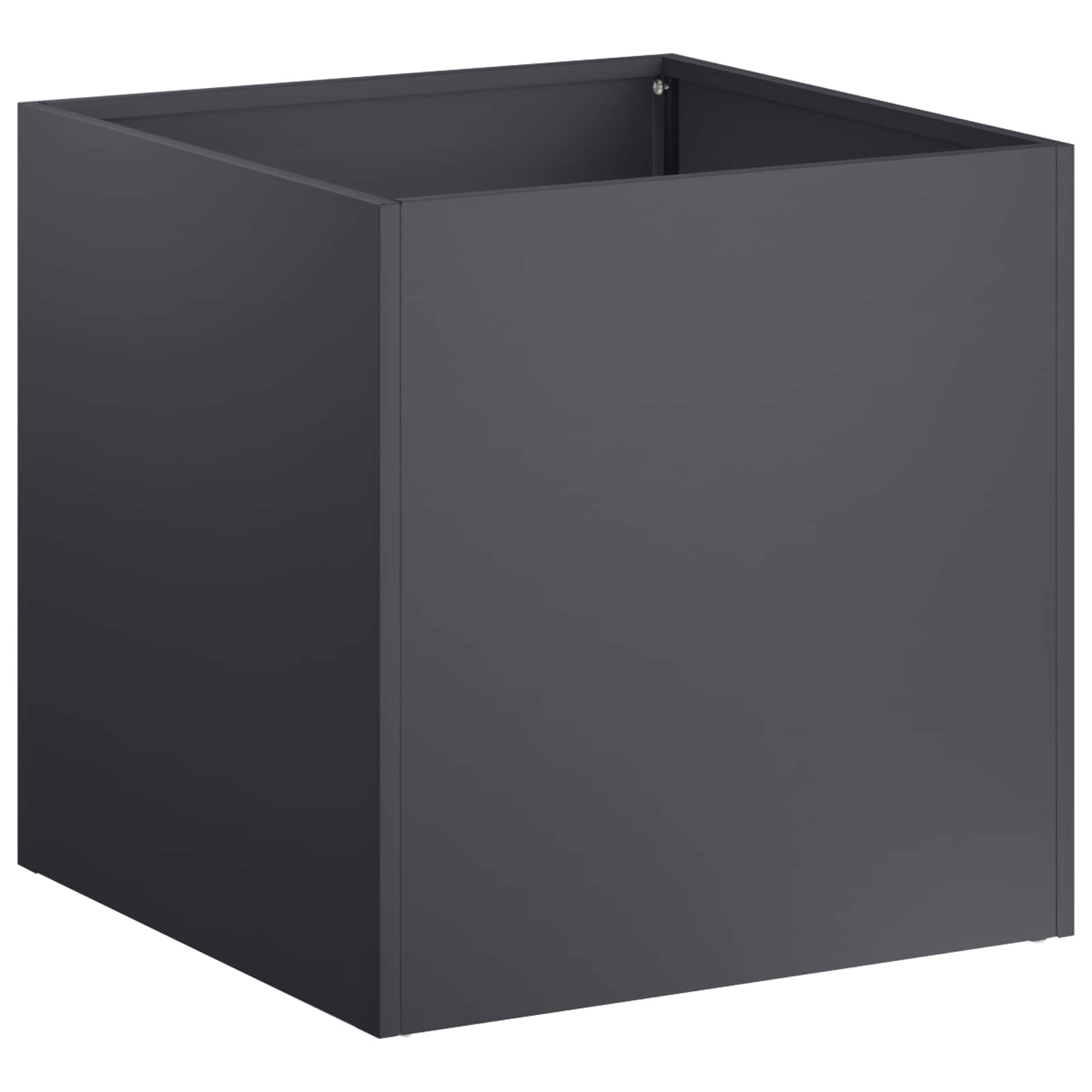 Kerti cserép 2 db antracitszürke 20 x 20 x 20 cm
