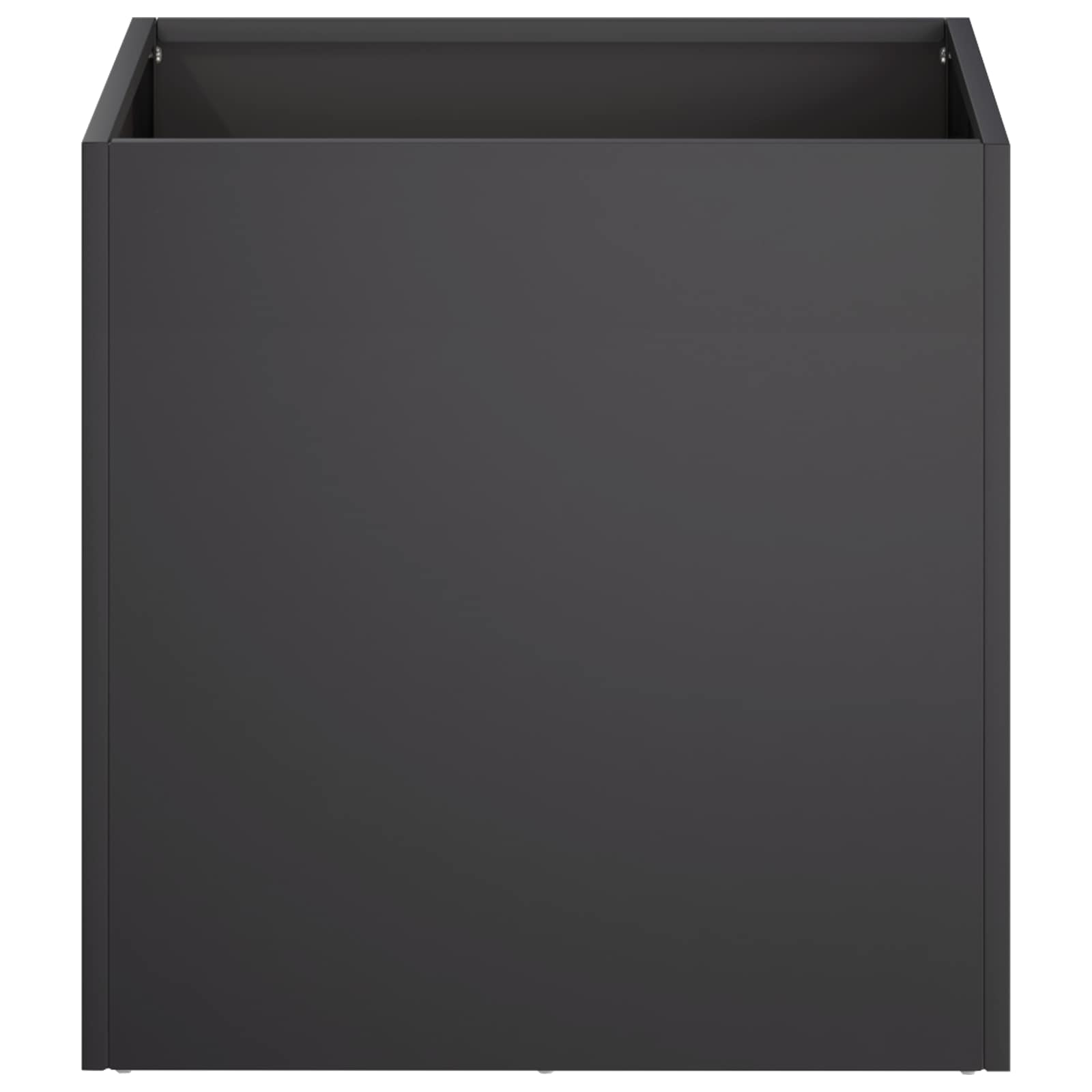 Kerti cserép 2 db fekete 25 x 25 x 25 cm hidegen hengerelt acél