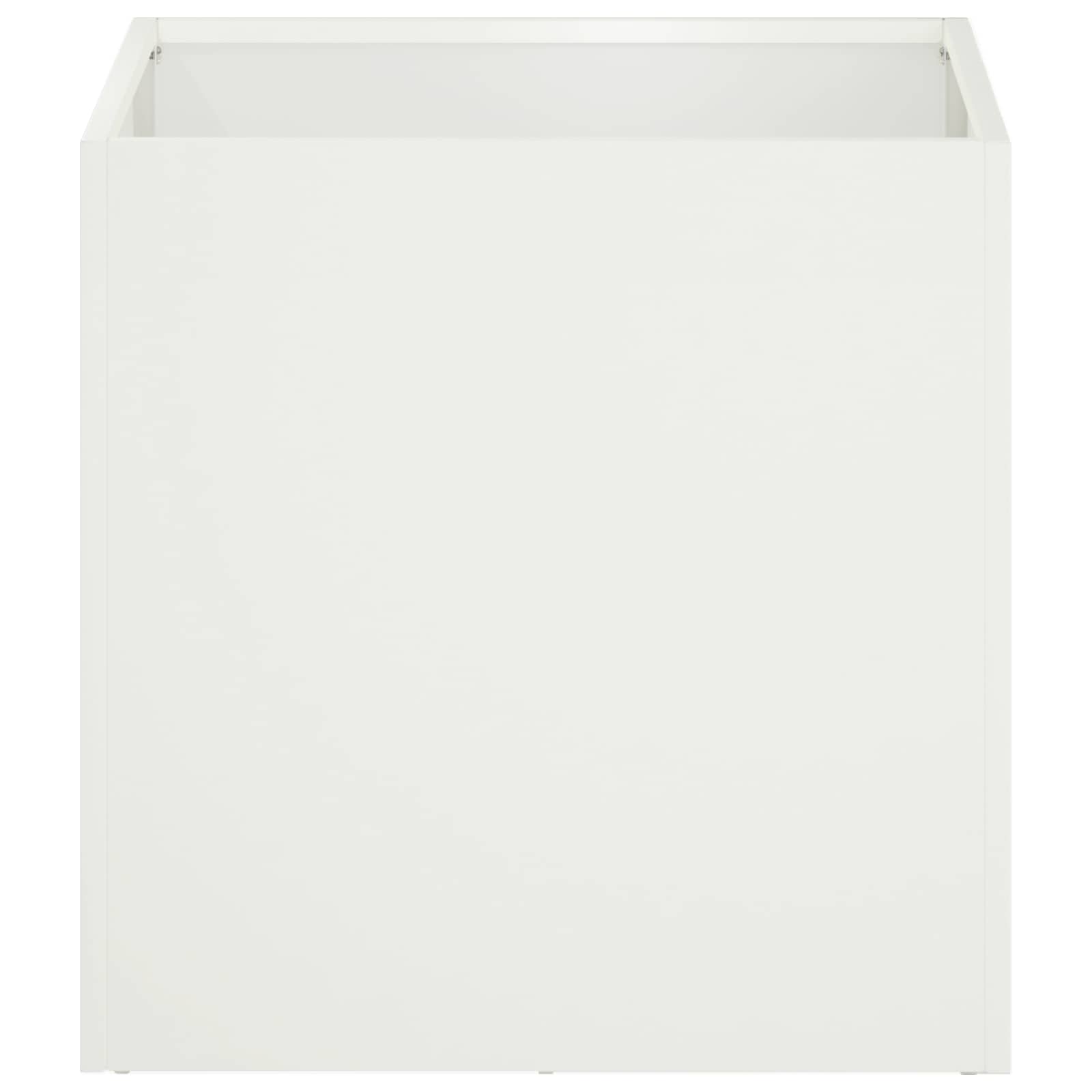 Kerti cserép 2 db fehér 35 x 35 x 35 cm hidegen hengerelt acél