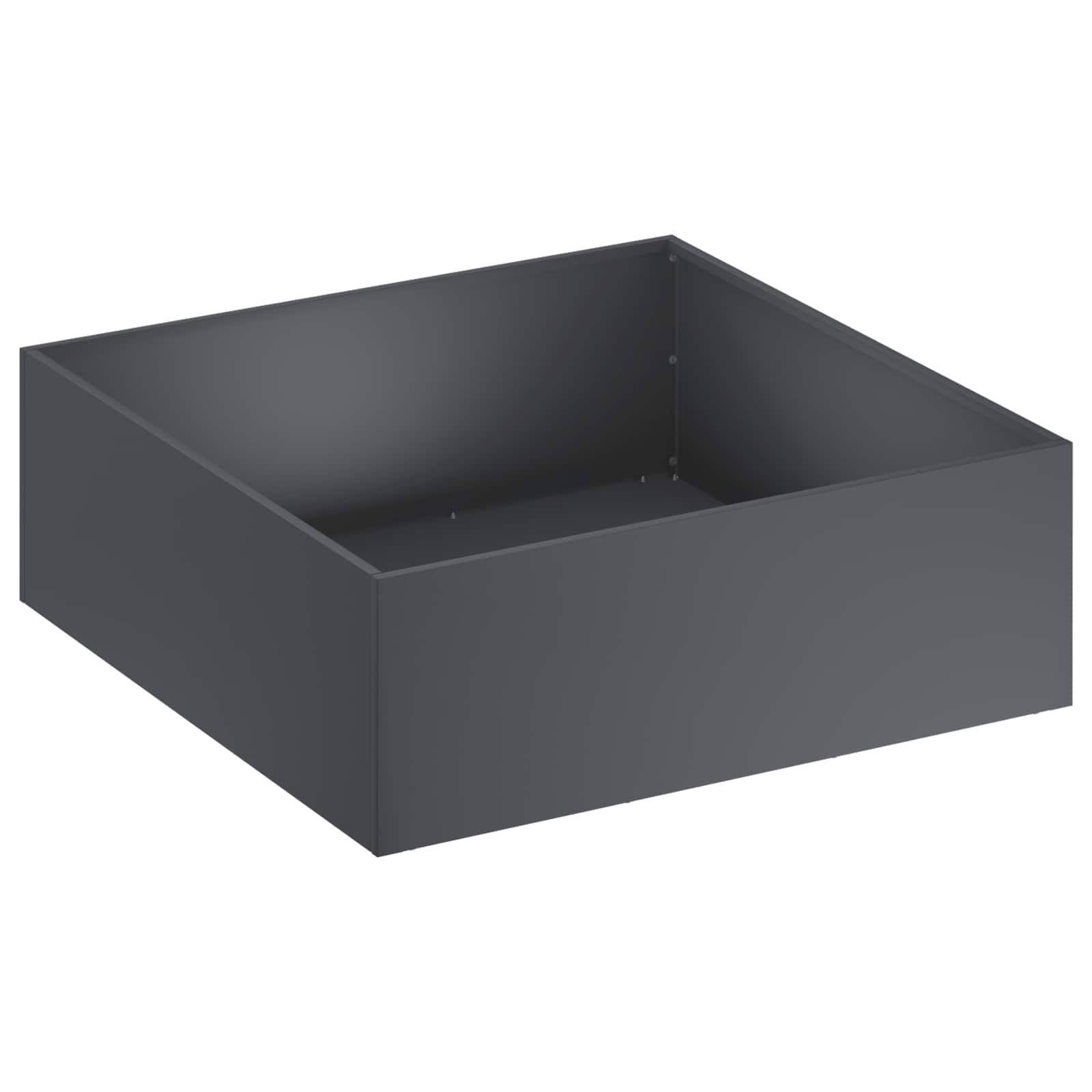 Kerti cserép 2 db antracitszürke 60 x 60 x 20 cm