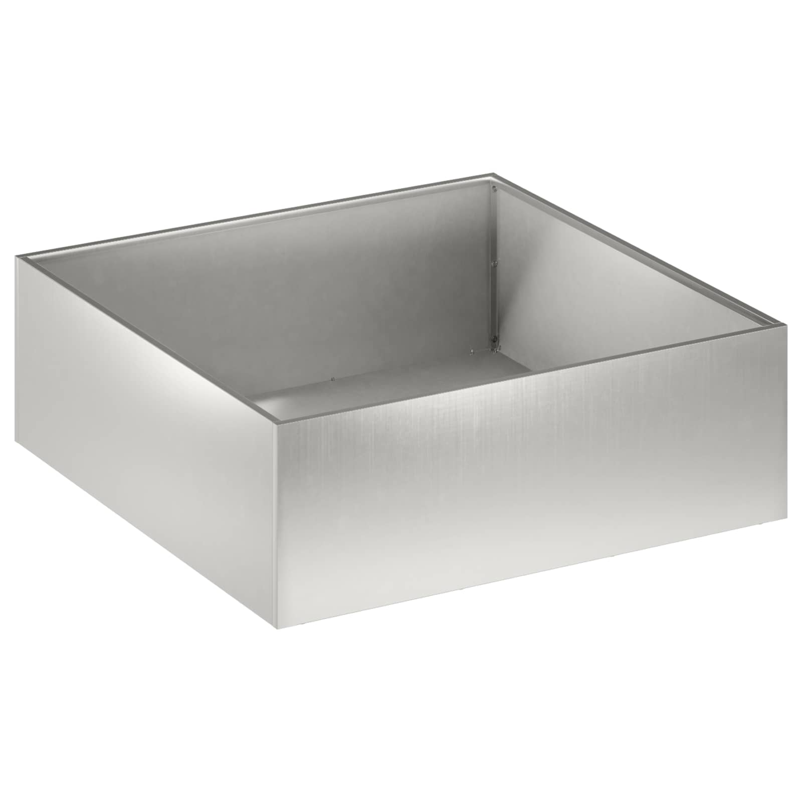 Kerti cserép 2 db ezüst 60 x 60 x 20 cm rozsdamentes acél