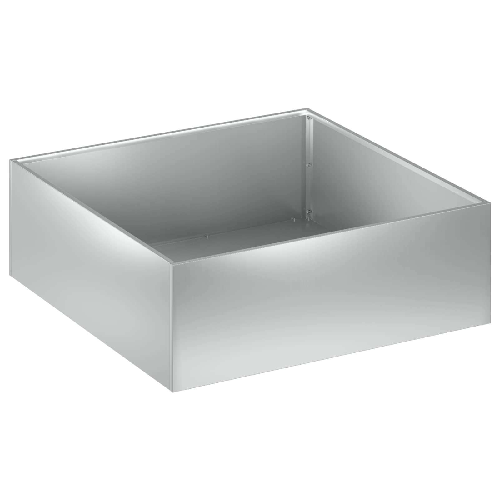 Kerti cserép 2 db ezüst 60 x 60 x 20 cm horganyzott acél