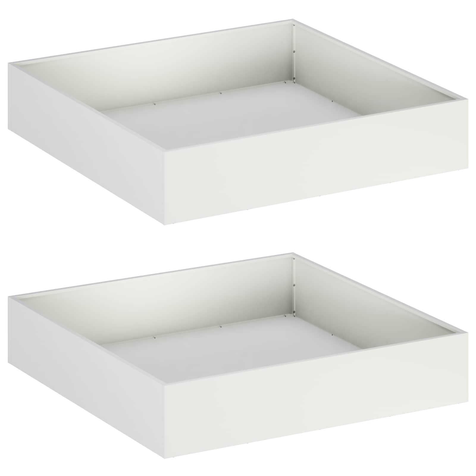 Kerti cserép 2 db fehér 80 x 80 x 20 cm hidegen hengerelt acél