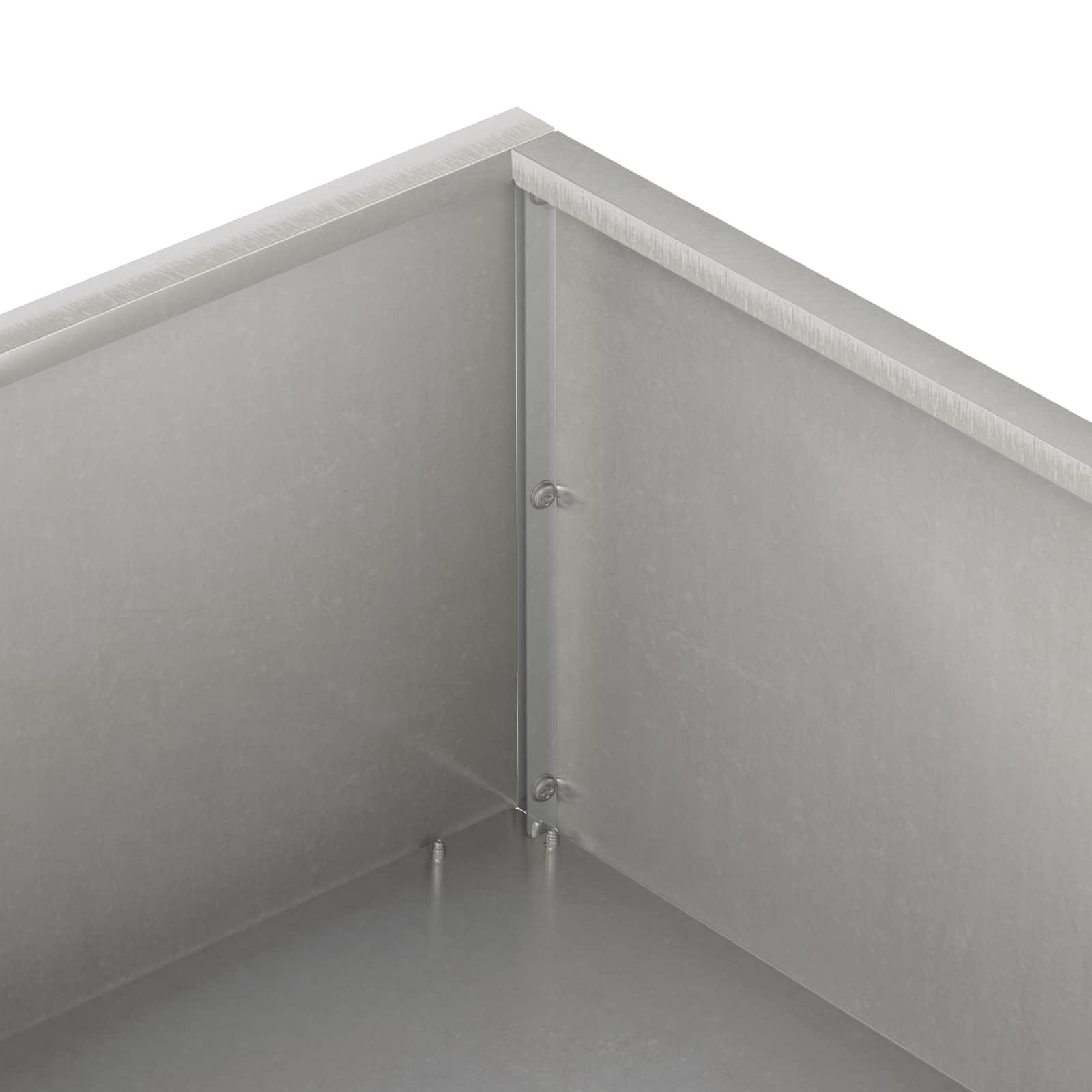 Kerti cserép 2 db ezüst 80 x 80 x 20 cm rozsdamentes acél