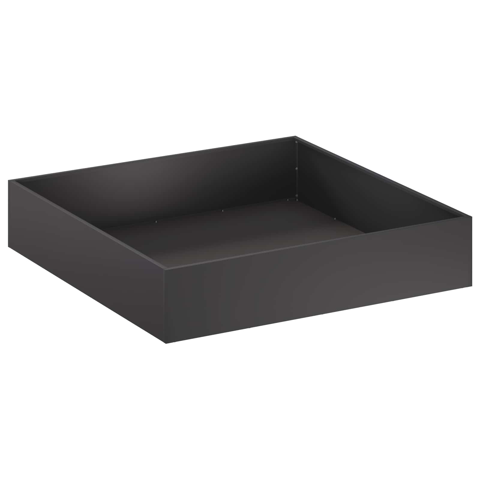Kerti cserép 2 db fekete 100 x 100 x 20 cm