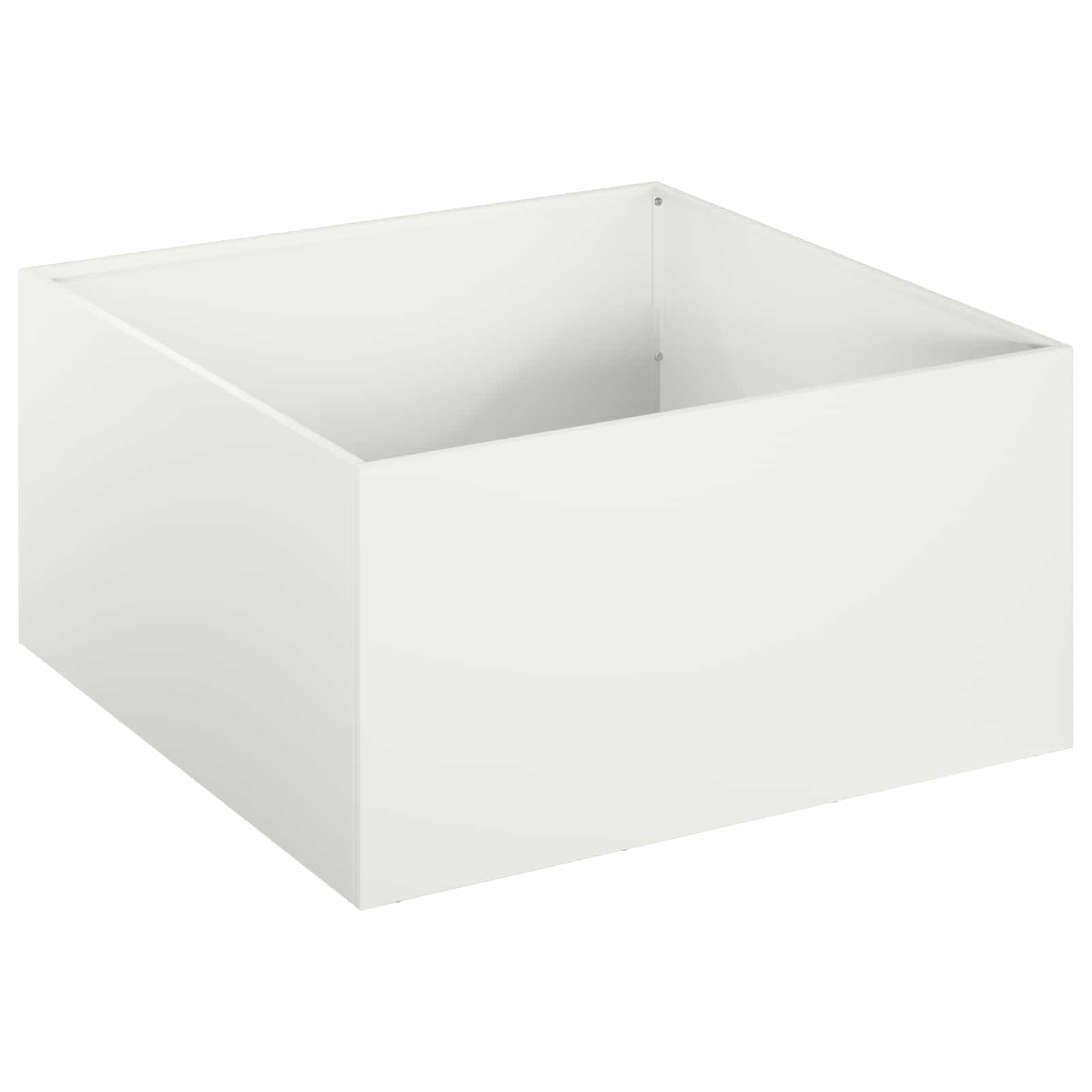 Kerti cserép 2 db fehér 40 x 40 x 30 cm hidegen hengerelt acél
