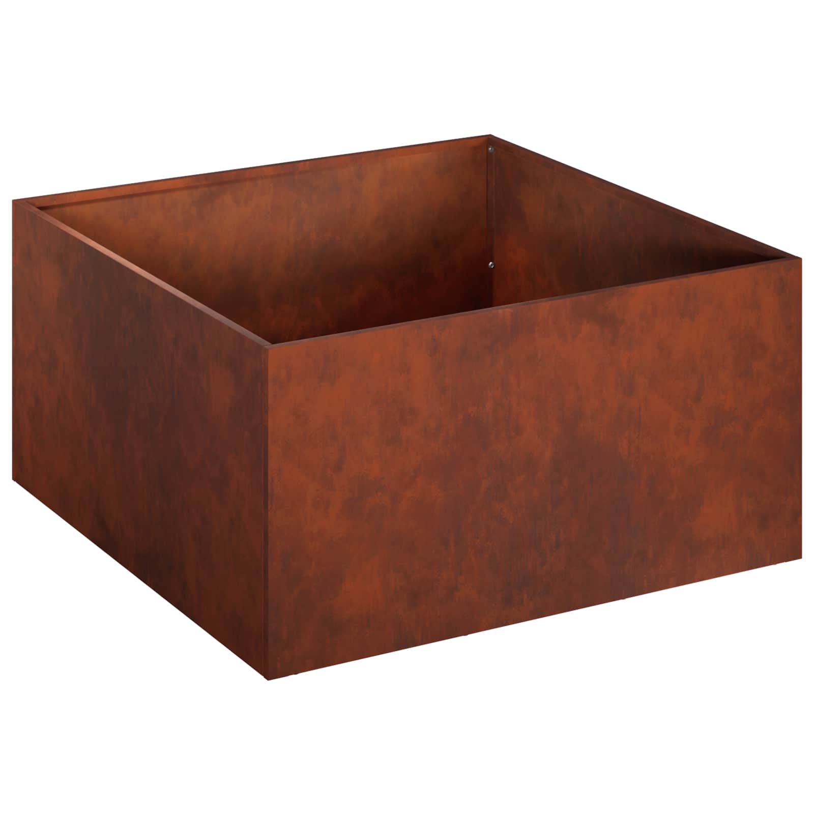 Kerti cserép 2 db rozsdás 40 x 40 x 30 cm időjárásálló acél