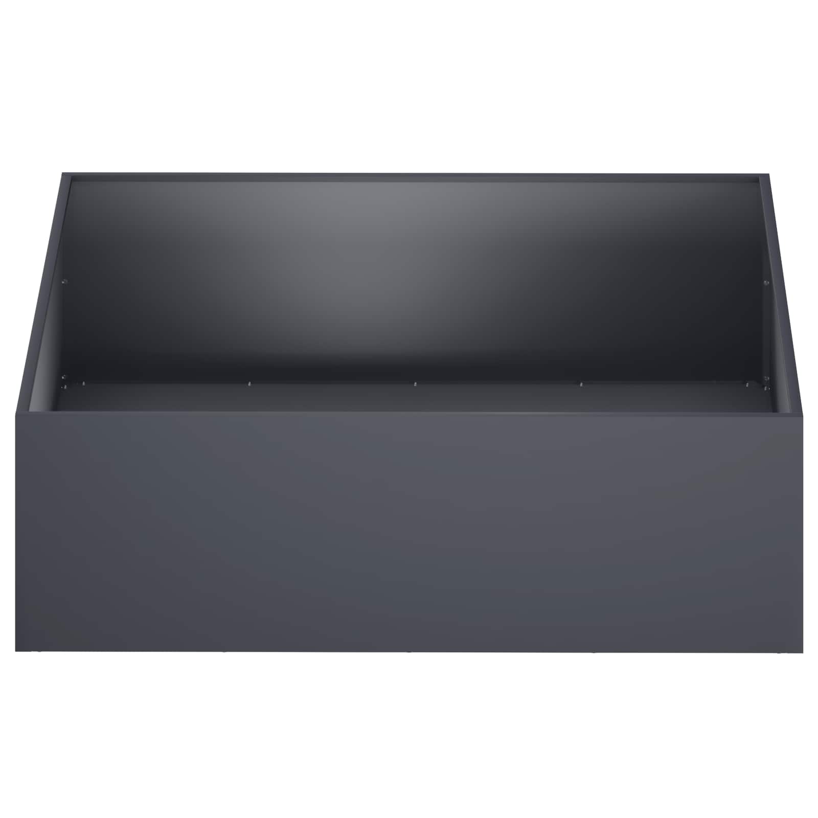 Kerti cserép 2 db antracitszürke 80 x 80 x 30 cm