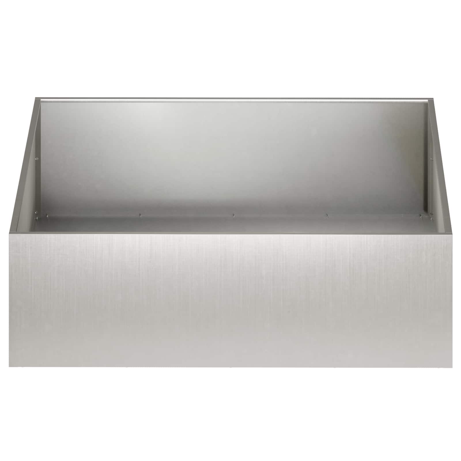 Kerti cserép 2 db ezüst 80 x 80 x 30 cm rozsdamentes acél
