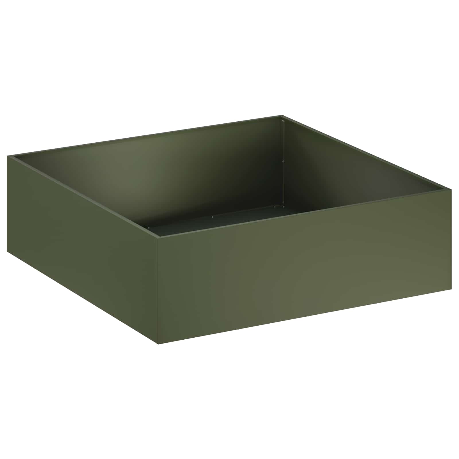 Kerti cserép 2 db olajzöld 100 x 100 x 30 cm